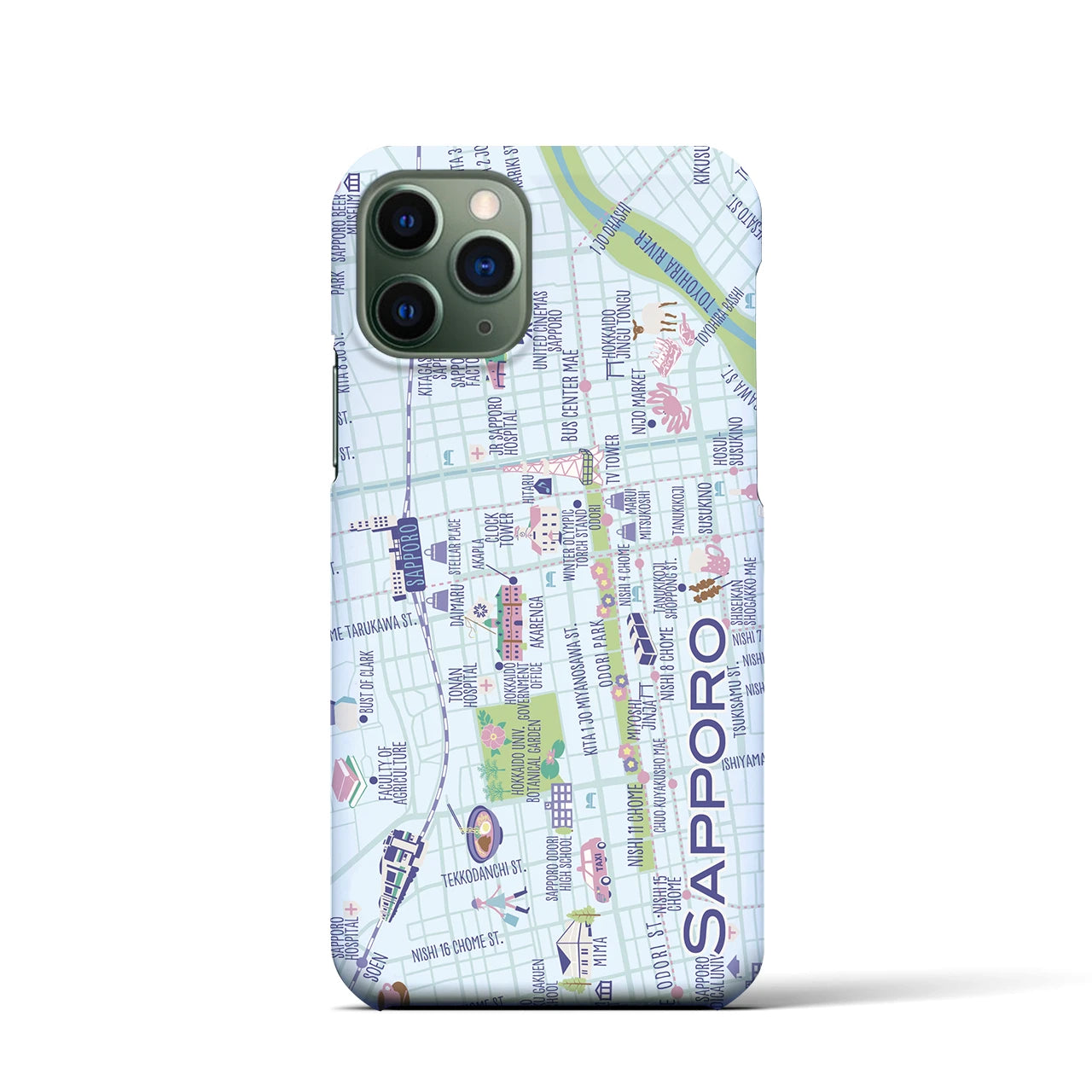 【札幌】イラストマップiPhoneケース(バックカバータイプ)