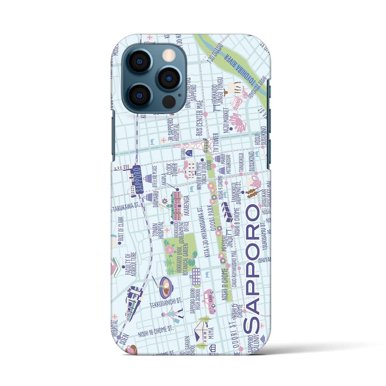 【札幌】イラストマップiPhoneケース(バックカバータイプ)