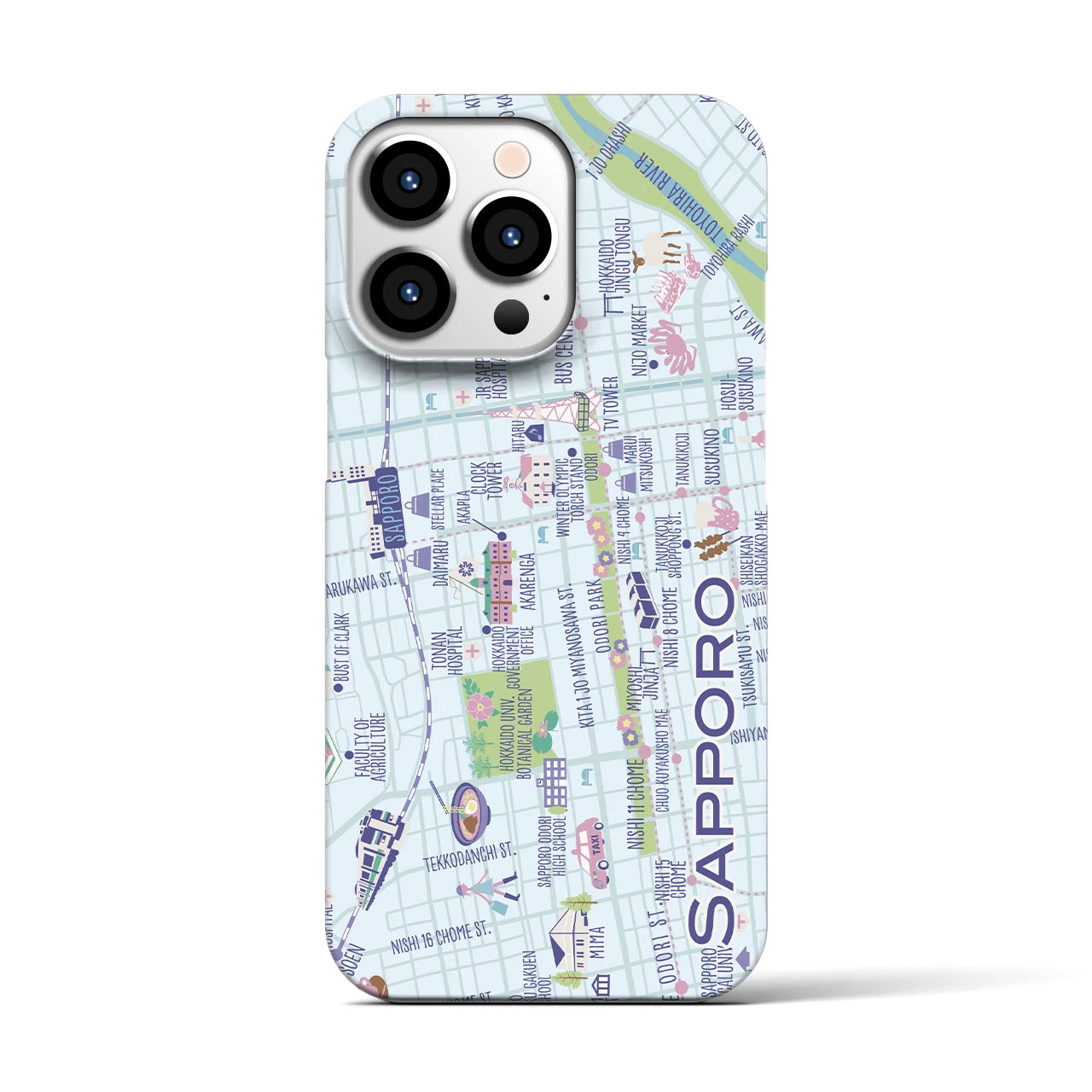 【札幌】イラストマップiPhoneケース(バックカバータイプ)