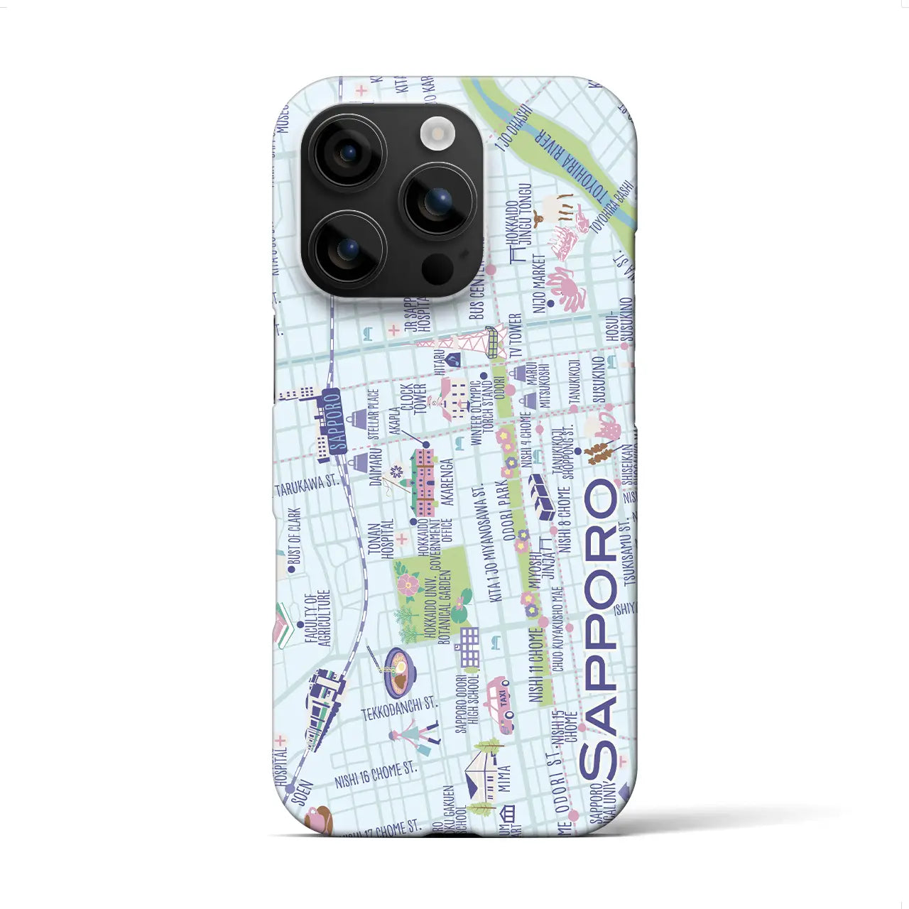 【札幌】イラストマップiPhoneケース(バックカバータイプ)
