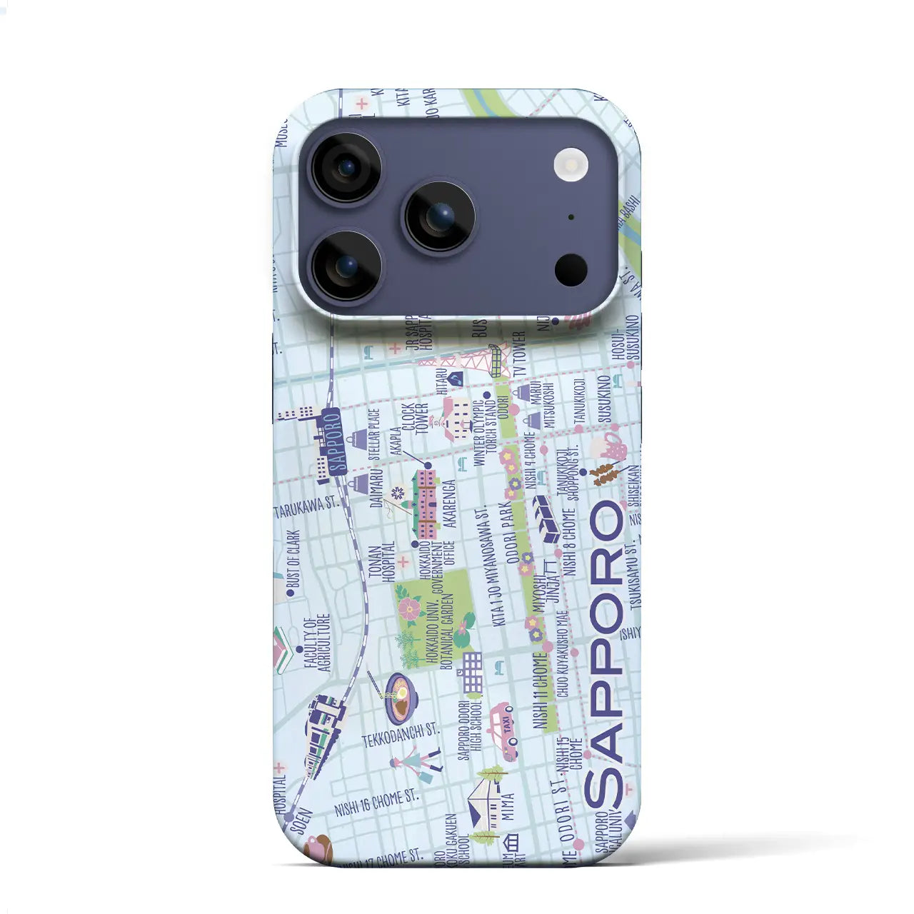 【札幌】イラストマップiPhoneケース(バックカバータイプ)