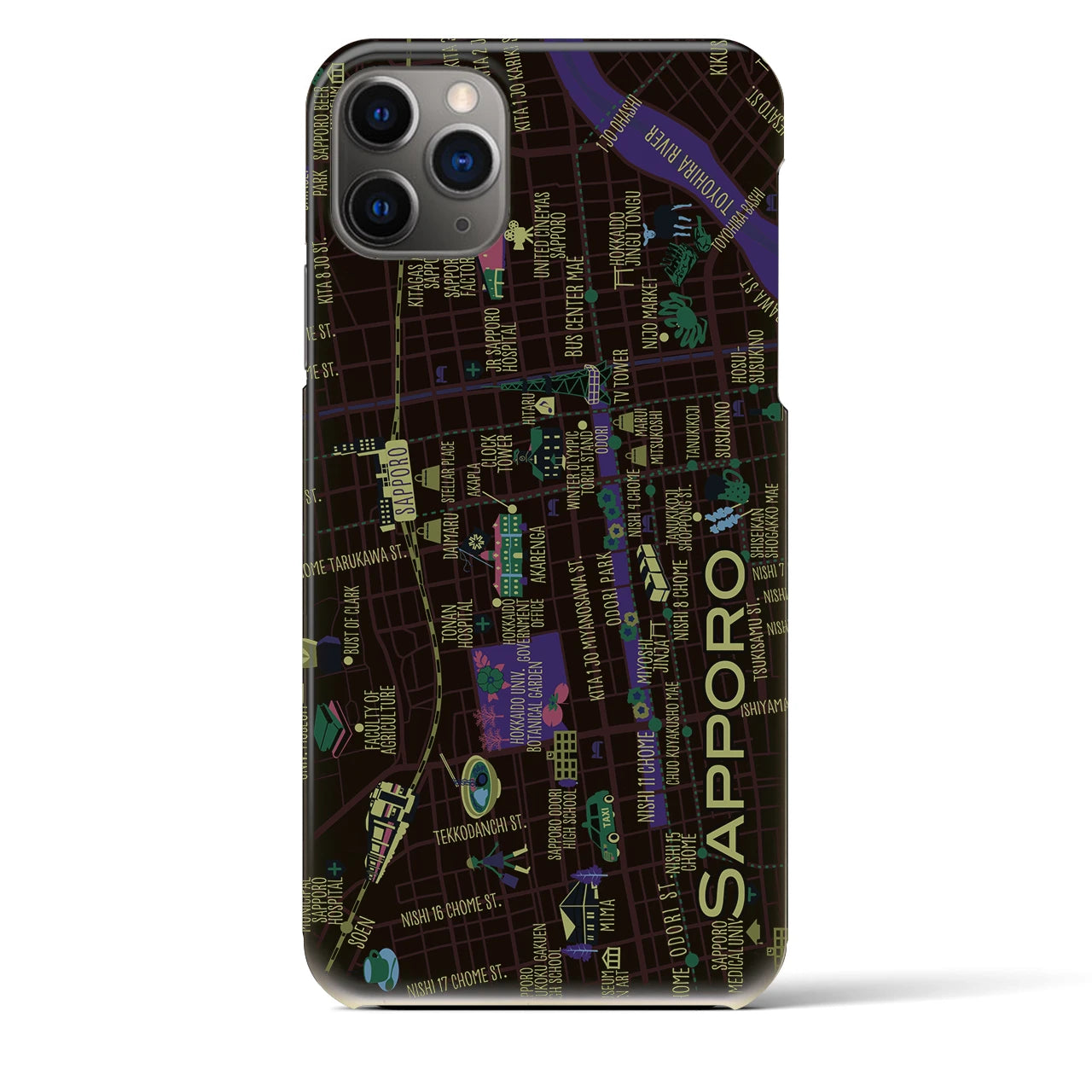 【札幌】イラストマップiPhoneケース(バックカバータイプ)