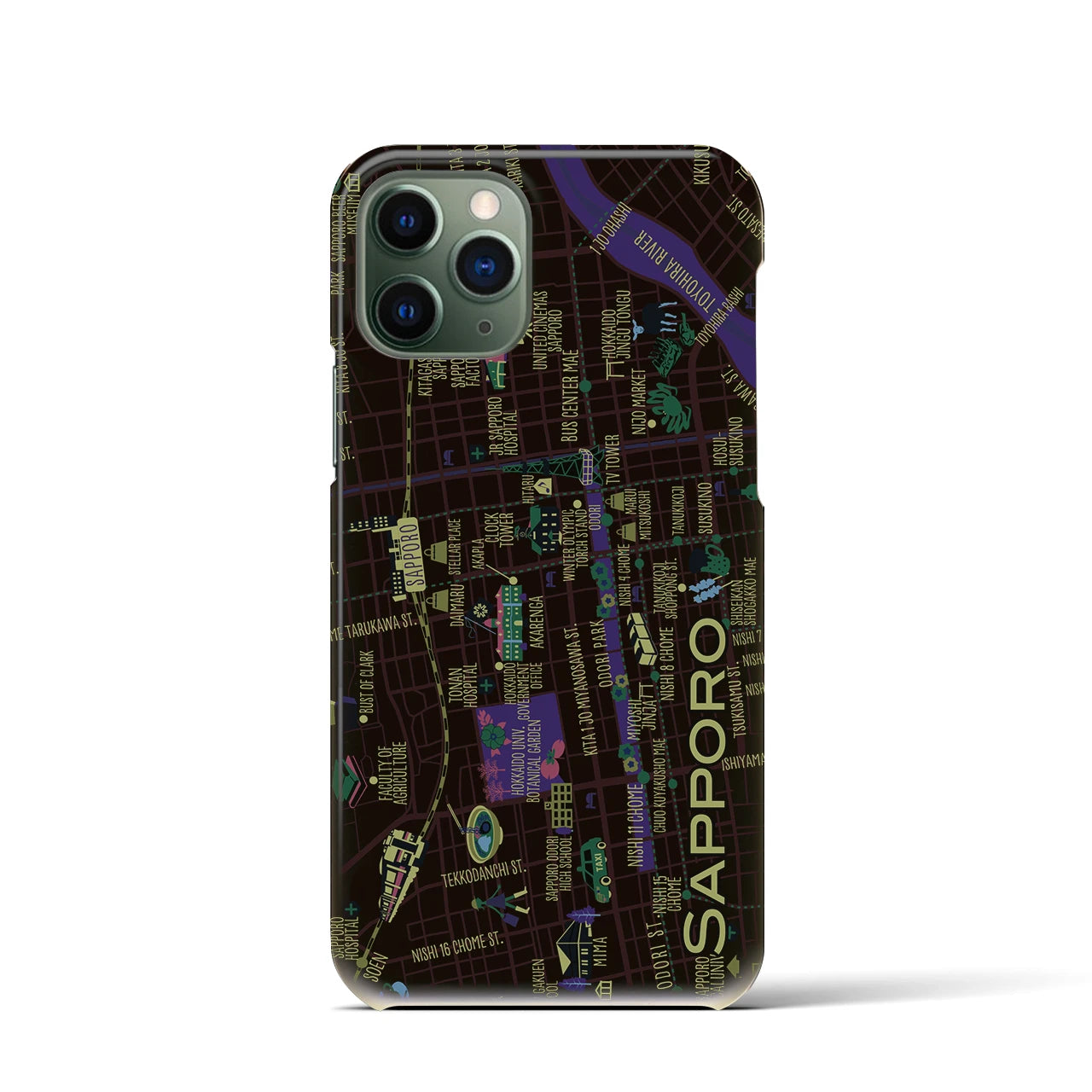 【札幌】イラストマップiPhoneケース(バックカバータイプ)