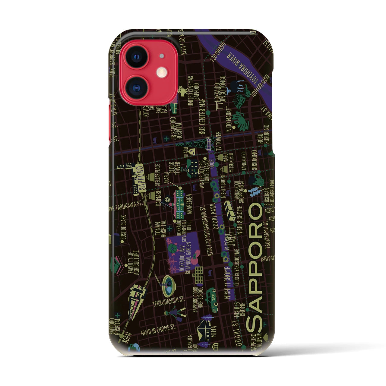 【札幌】イラストマップiPhoneケース(バックカバータイプ)