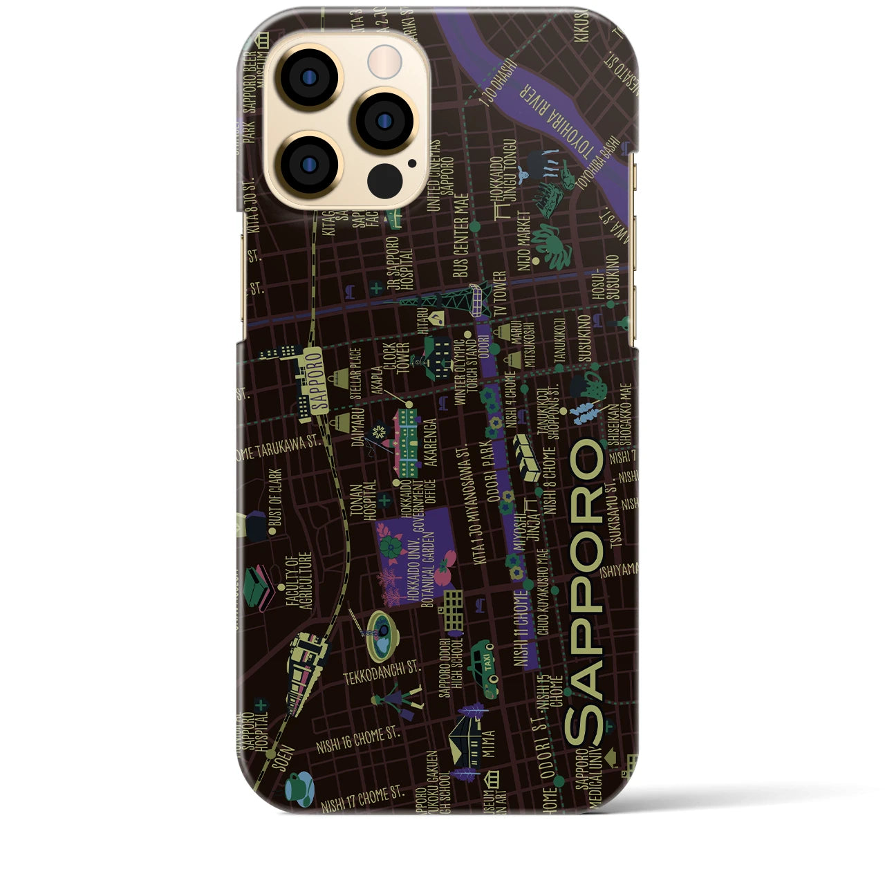 【札幌】イラストマップiPhoneケース(バックカバータイプ)