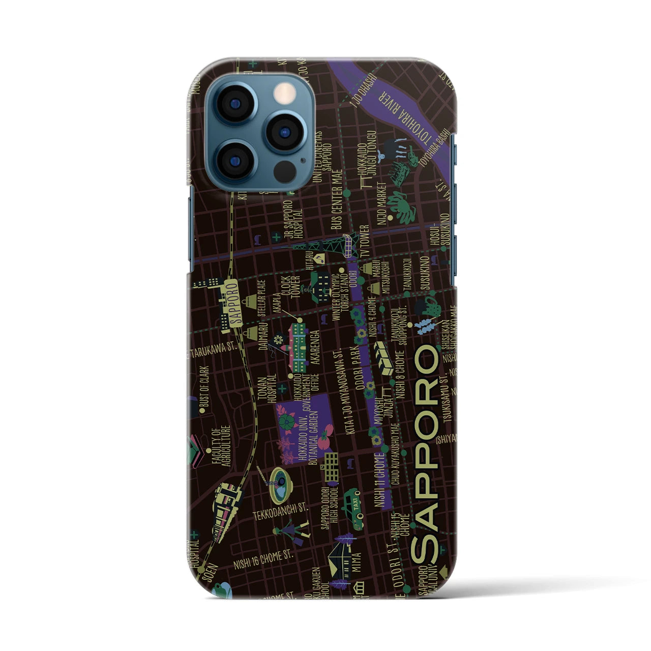 【札幌】イラストマップiPhoneケース(バックカバータイプ)