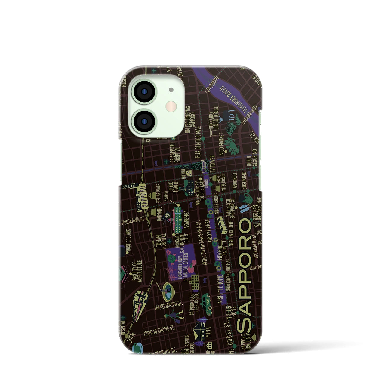 【札幌】イラストマップiPhoneケース(バックカバータイプ)
