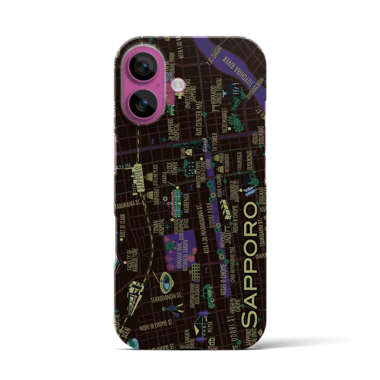 【札幌】イラストマップiPhoneケース(バックカバータイプ)