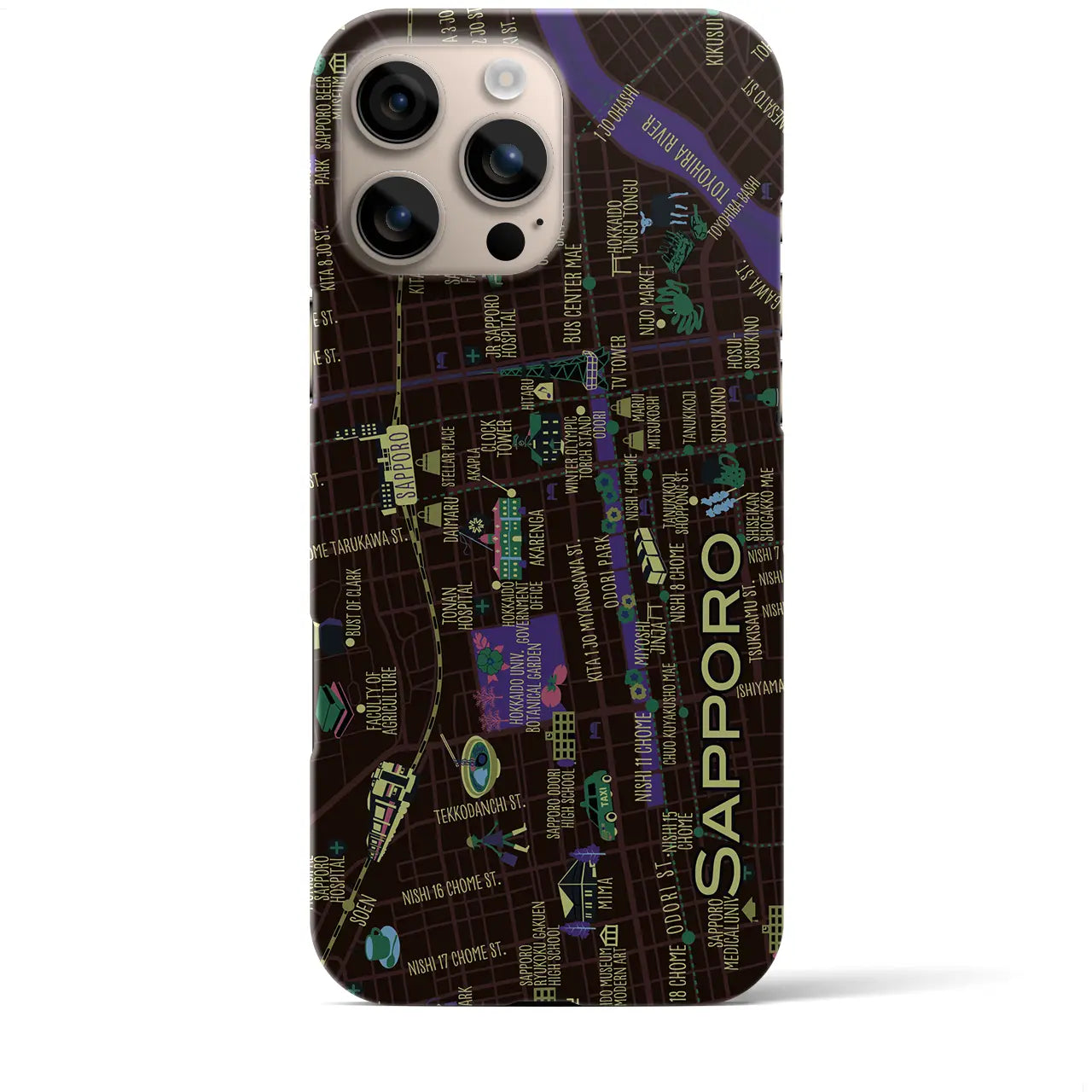 【札幌】イラストマップiPhoneケース(バックカバータイプ)