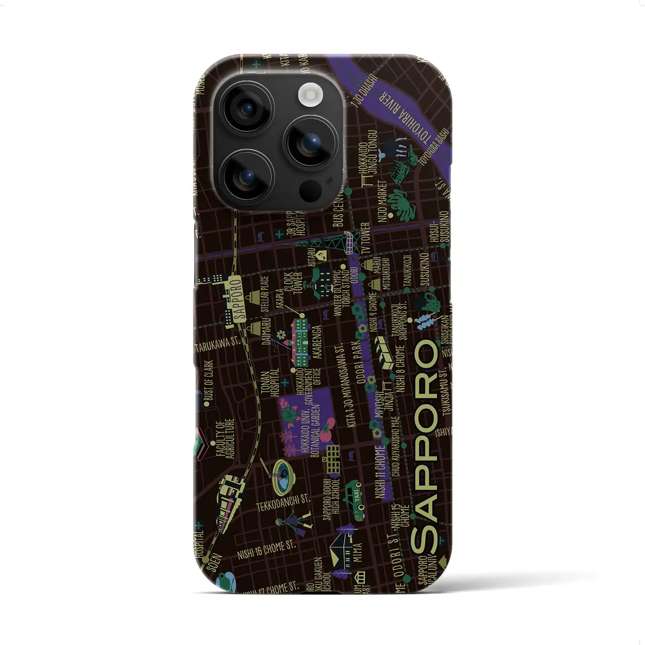 【札幌】イラストマップiPhoneケース(バックカバータイプ)
