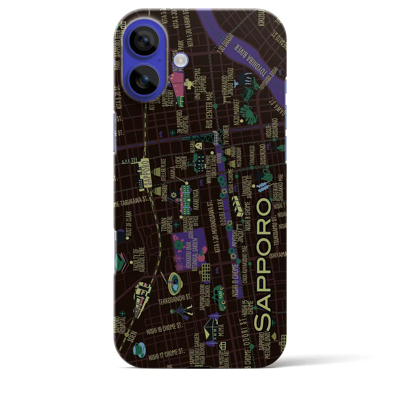 【札幌】イラストマップiPhoneケース(バックカバータイプ)