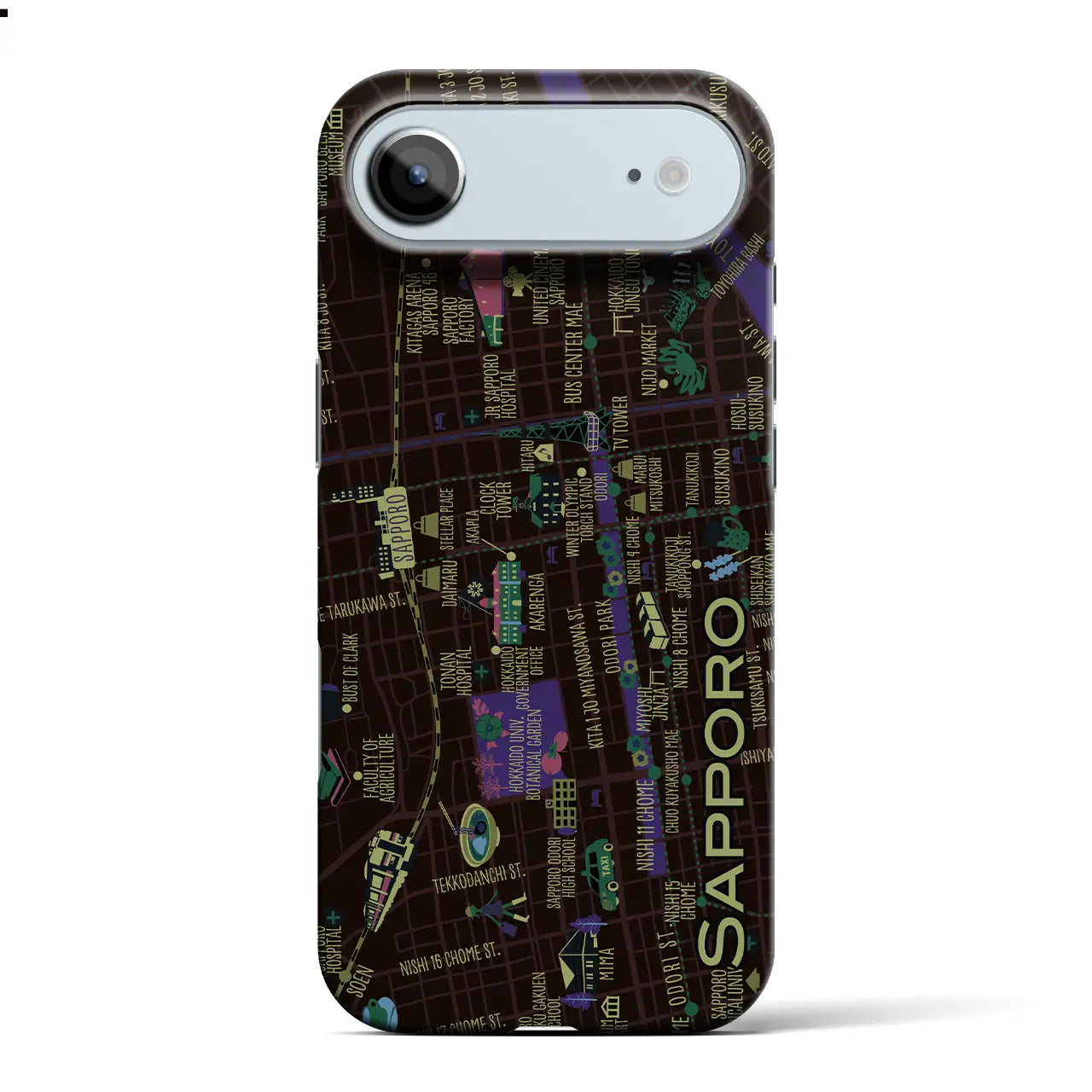 【札幌】イラストマップiPhoneケース(バックカバータイプ)