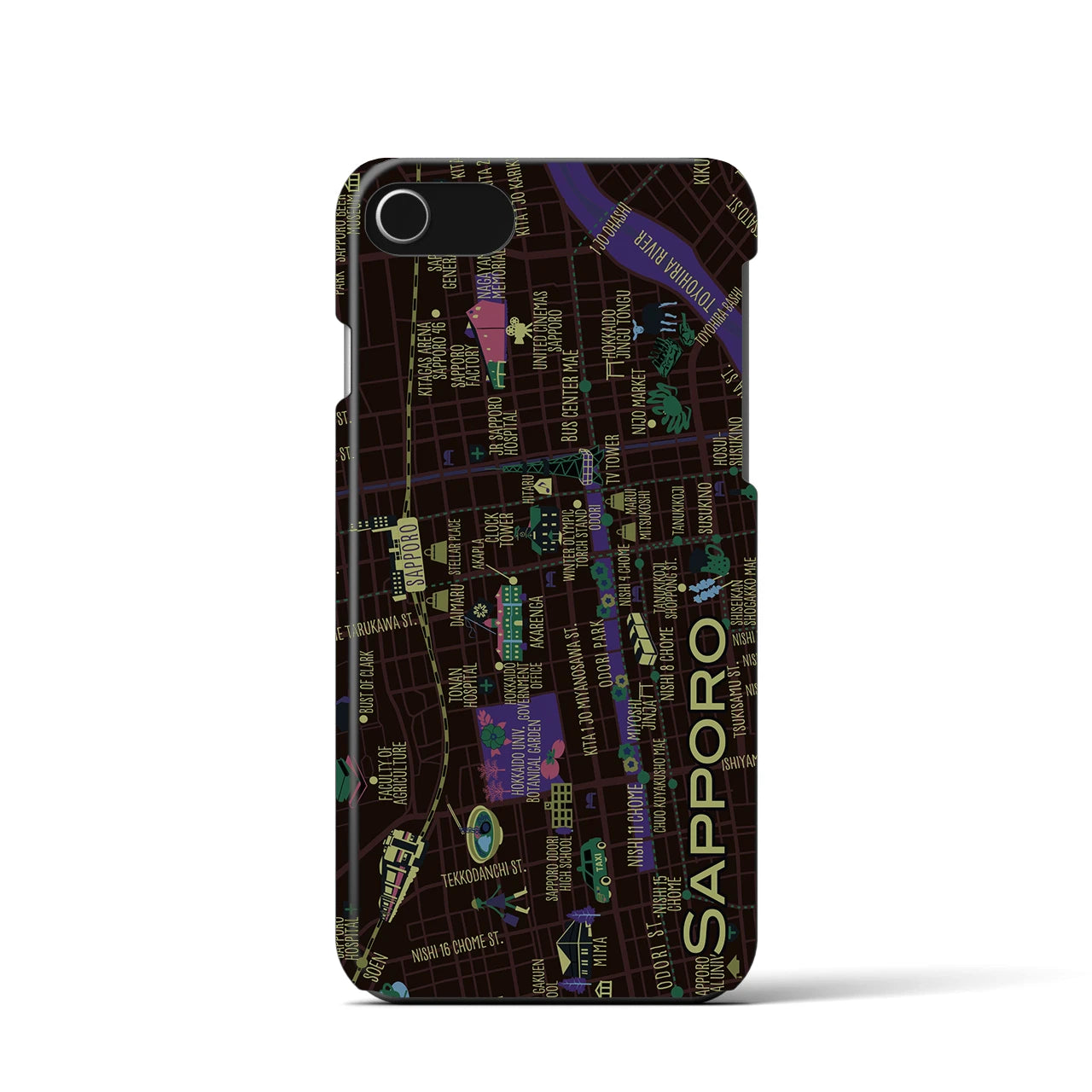 【札幌】イラストマップiPhoneケース(バックカバータイプ)
