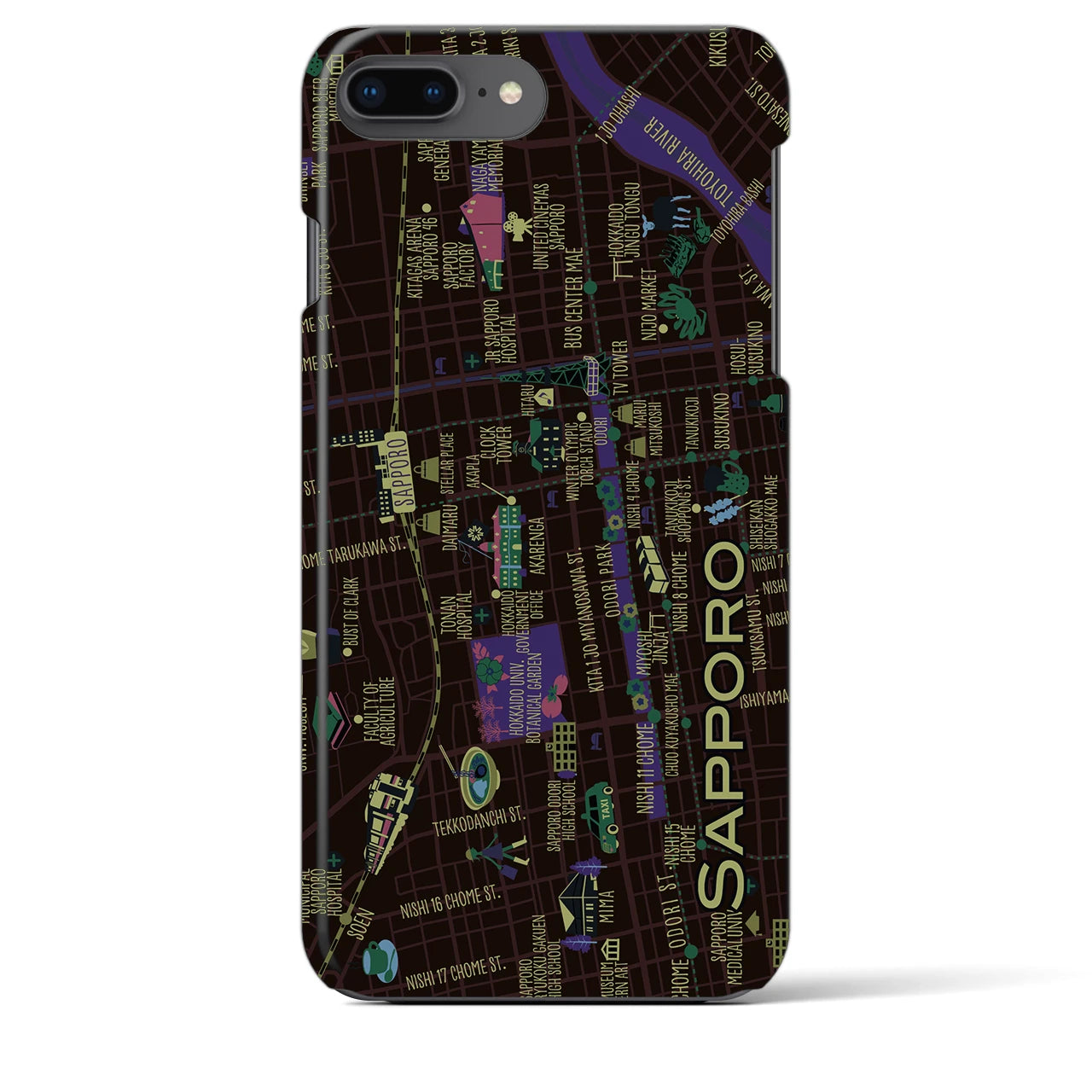 【札幌】イラストマップiPhoneケース(バックカバータイプ)