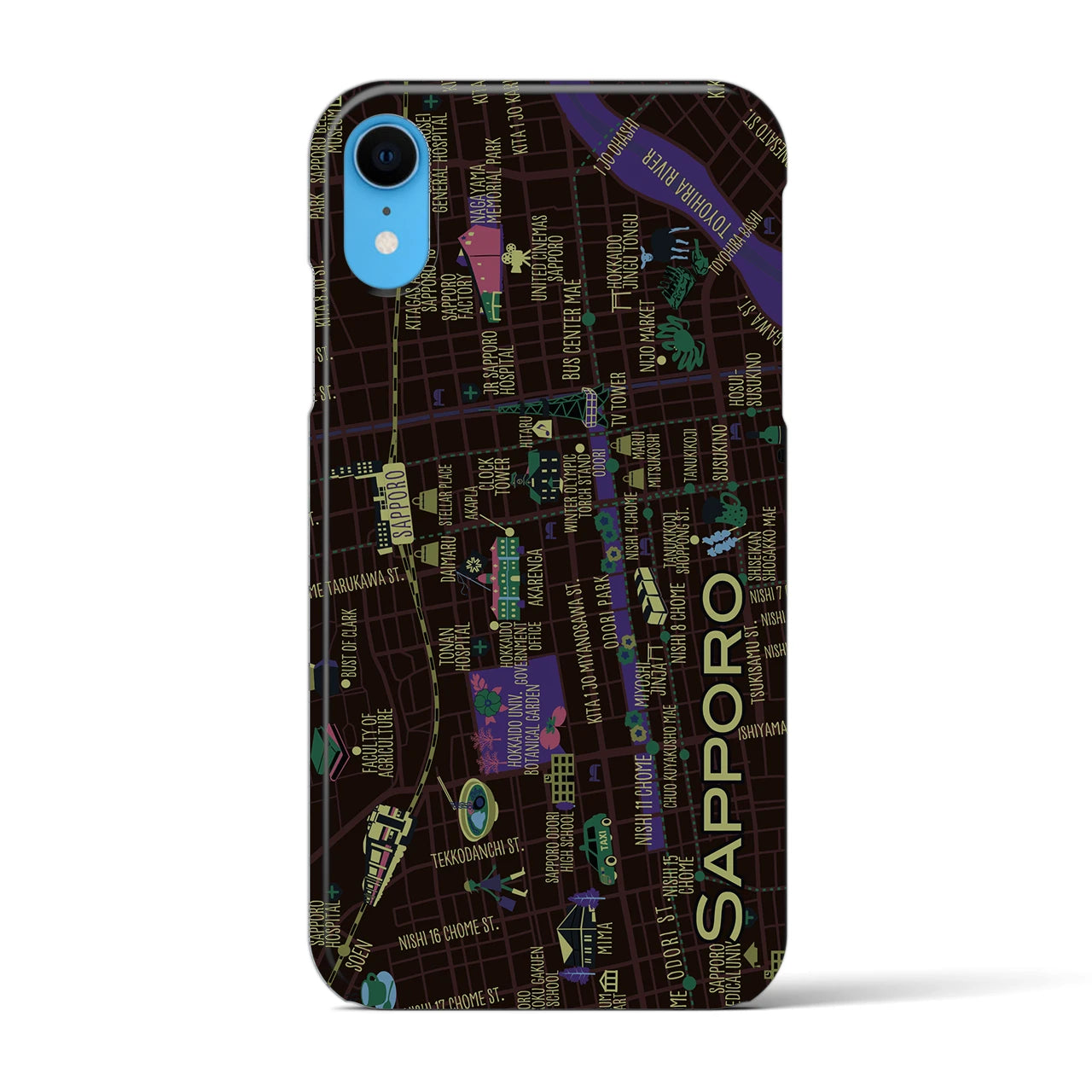 【札幌】イラストマップiPhoneケース(バックカバータイプ)
