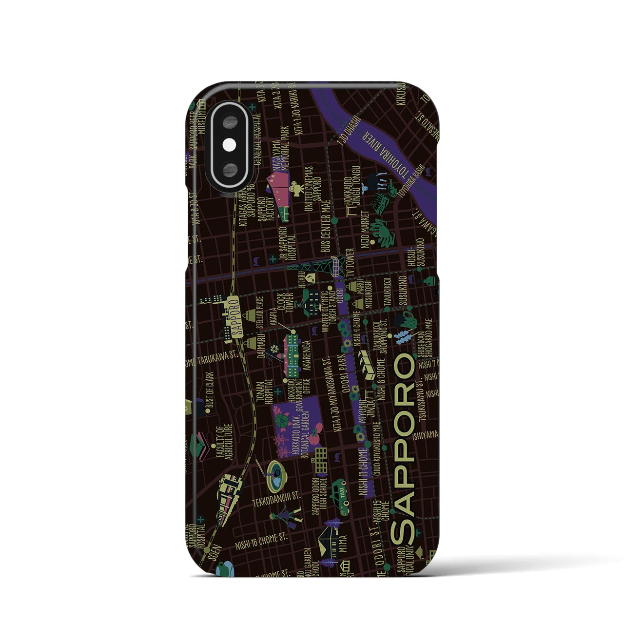 【札幌】イラストマップiPhoneケース(バックカバータイプ)