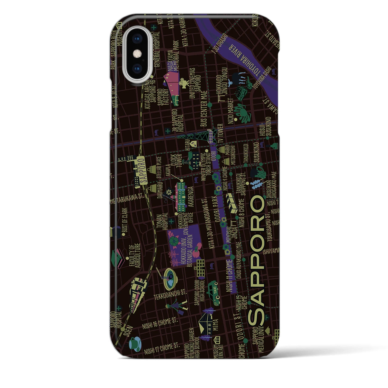 【札幌】イラストマップiPhoneケース(バックカバータイプ)