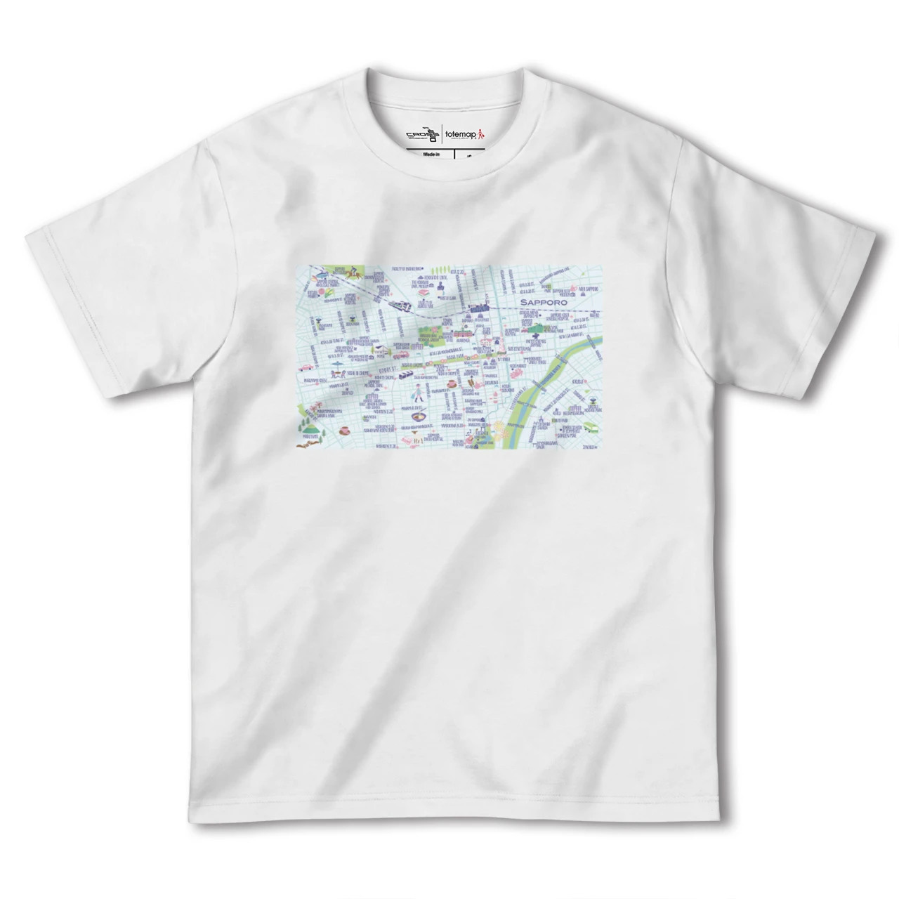 【札幌(北海道)】イラストマップTシャツ