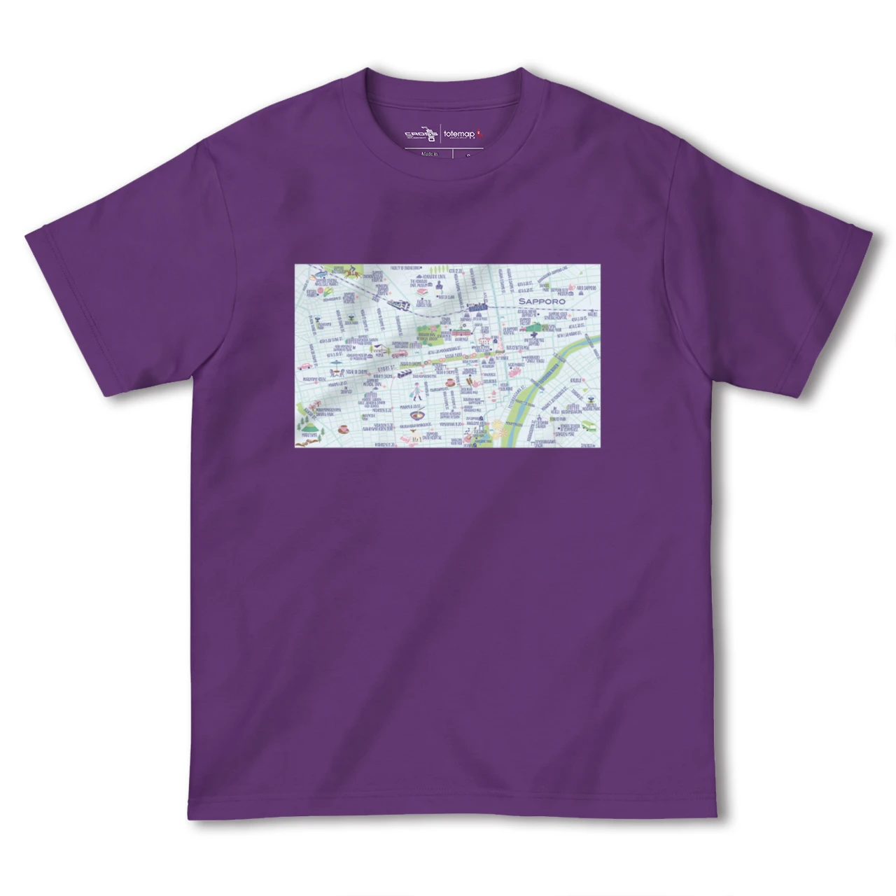 【札幌(北海道)】イラストマップTシャツ