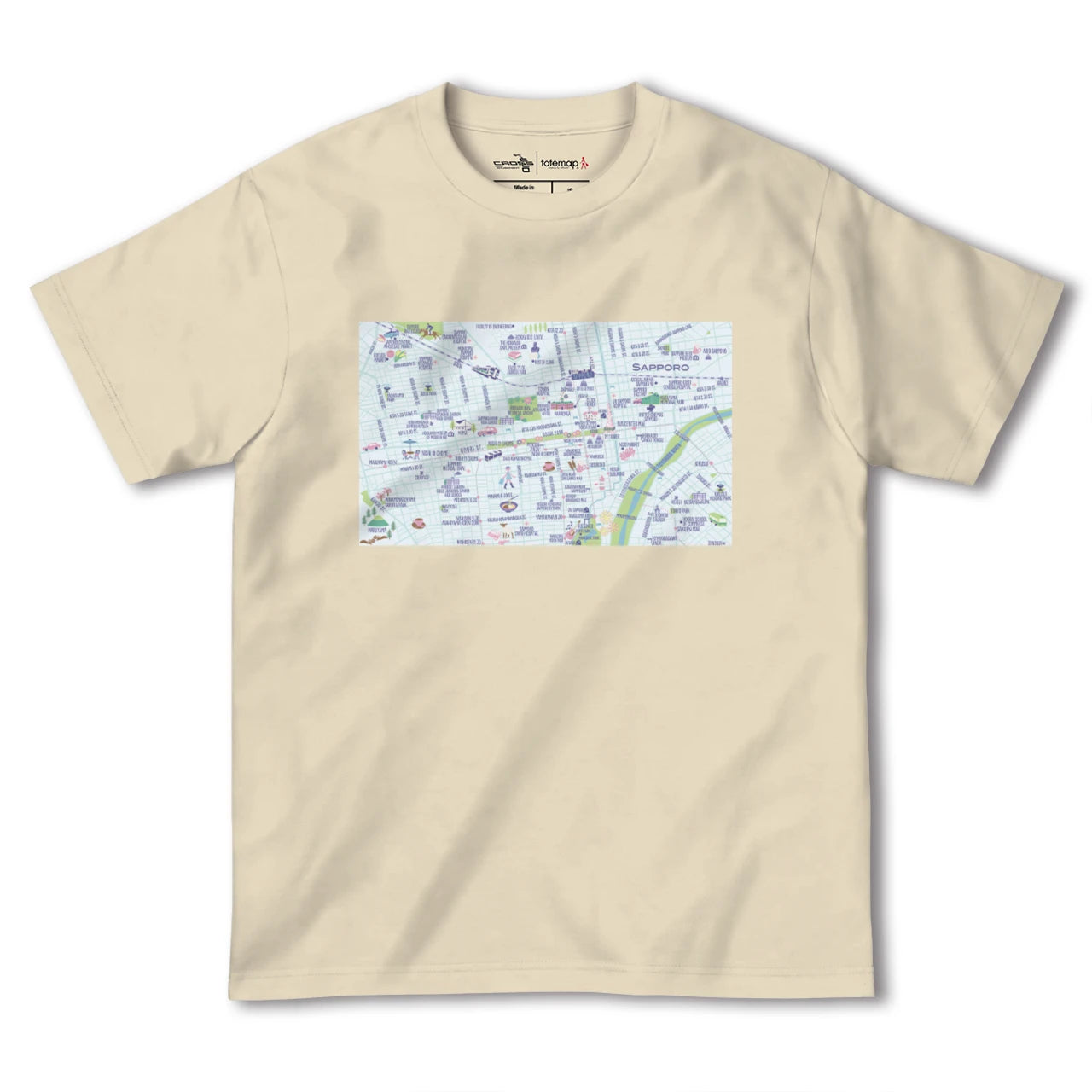 【札幌(北海道)】イラストマップTシャツ