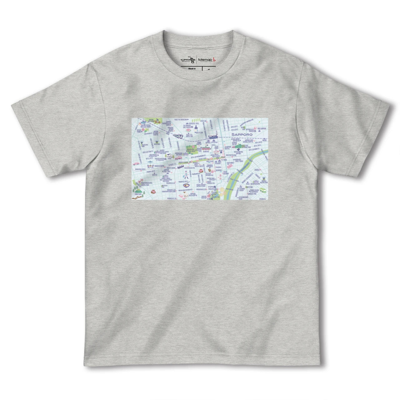 【札幌(北海道)】イラストマップTシャツ
