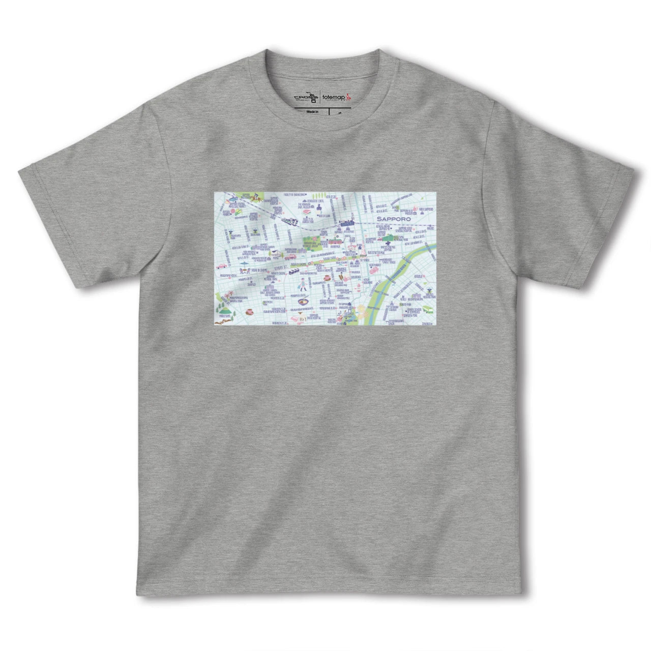 【札幌(北海道)】イラストマップTシャツ