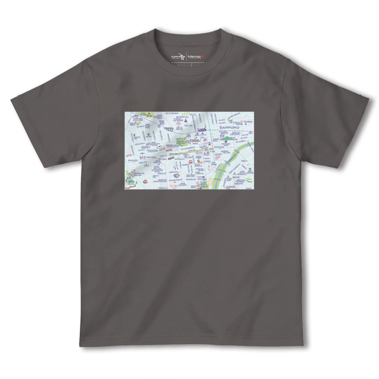 【札幌(北海道)】イラストマップTシャツ