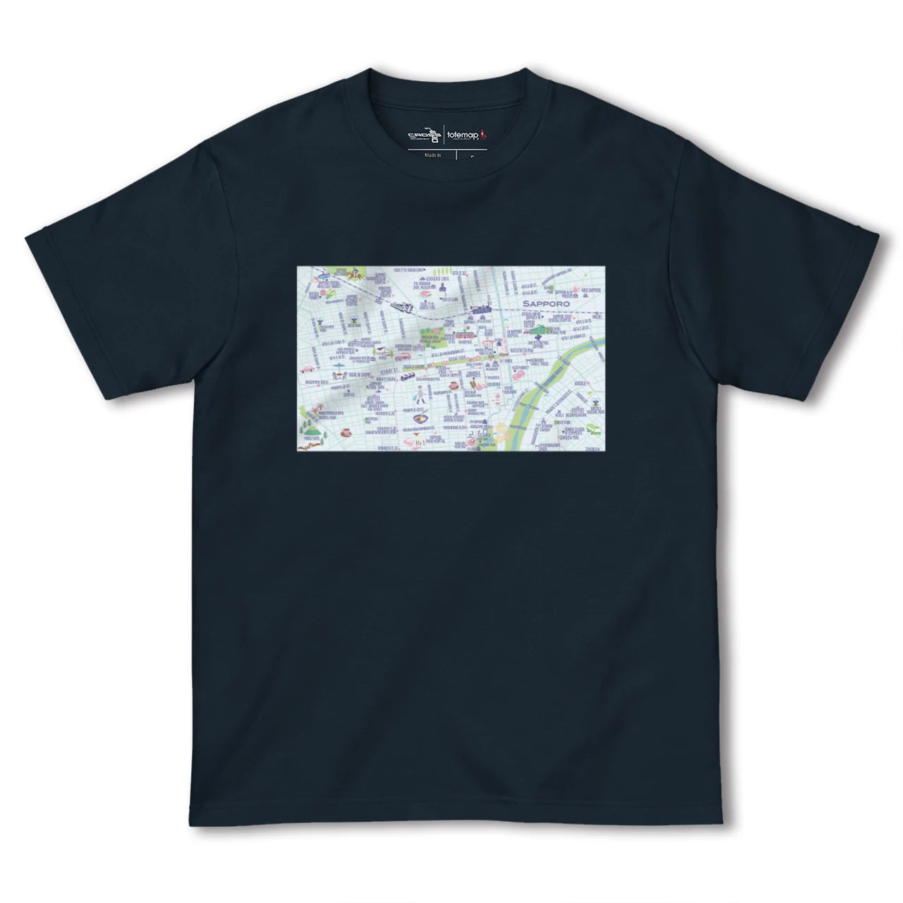 【札幌(北海道)】イラストマップTシャツ