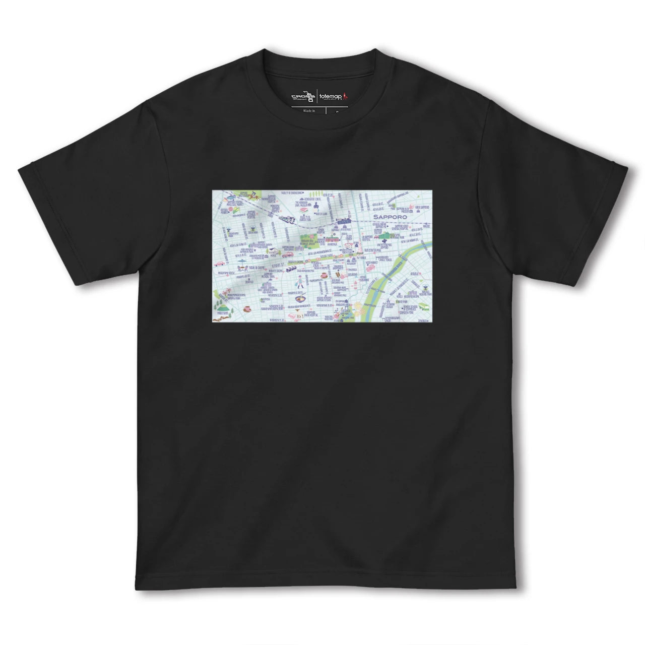 【札幌(北海道)】イラストマップTシャツ