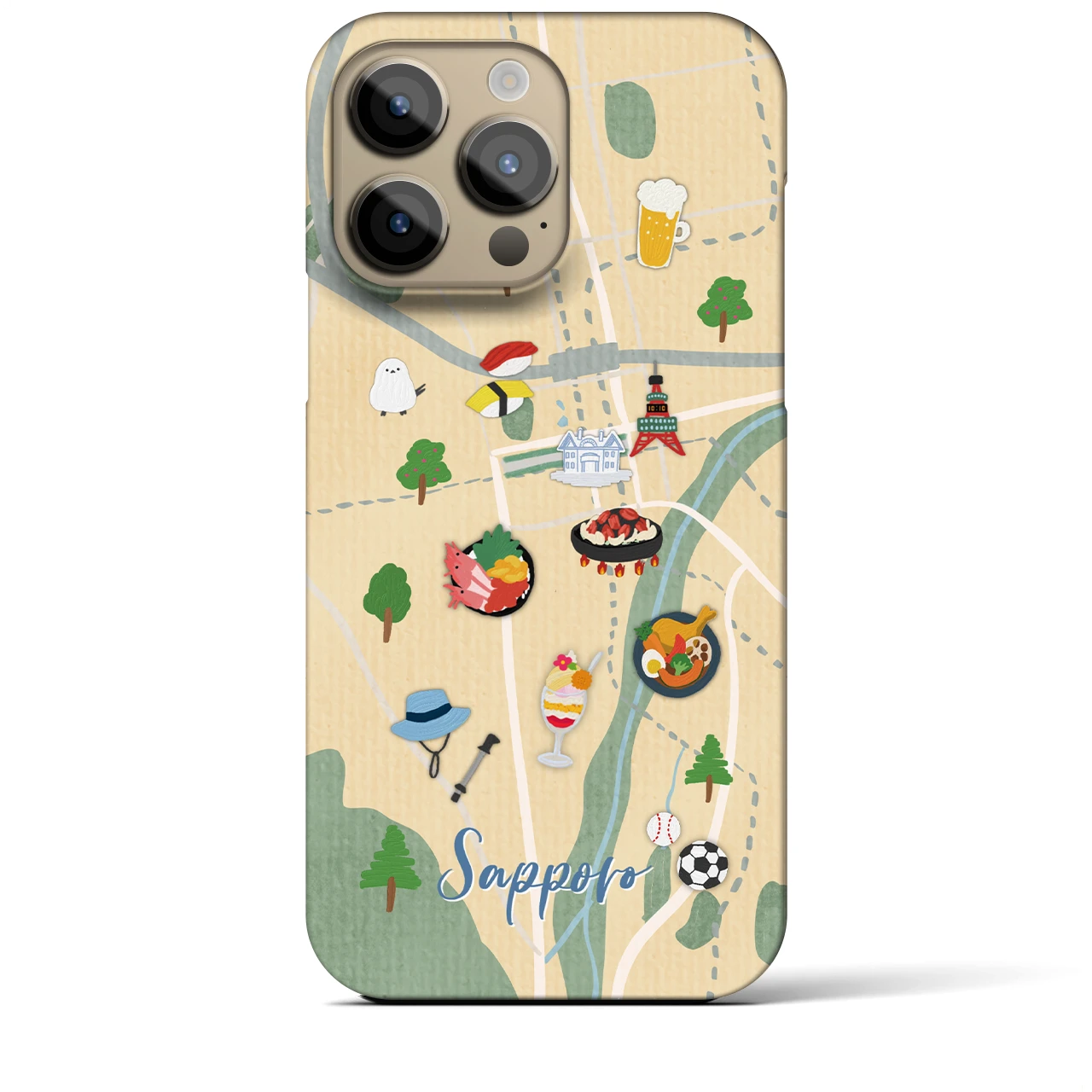 【札幌】Walk & Eat iPhoneケース(バックカバータイプ)