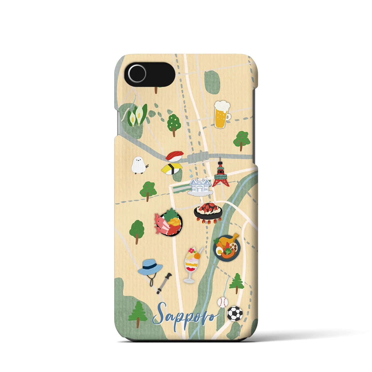 【札幌】Walk & Eat iPhoneケース(バックカバータイプ)