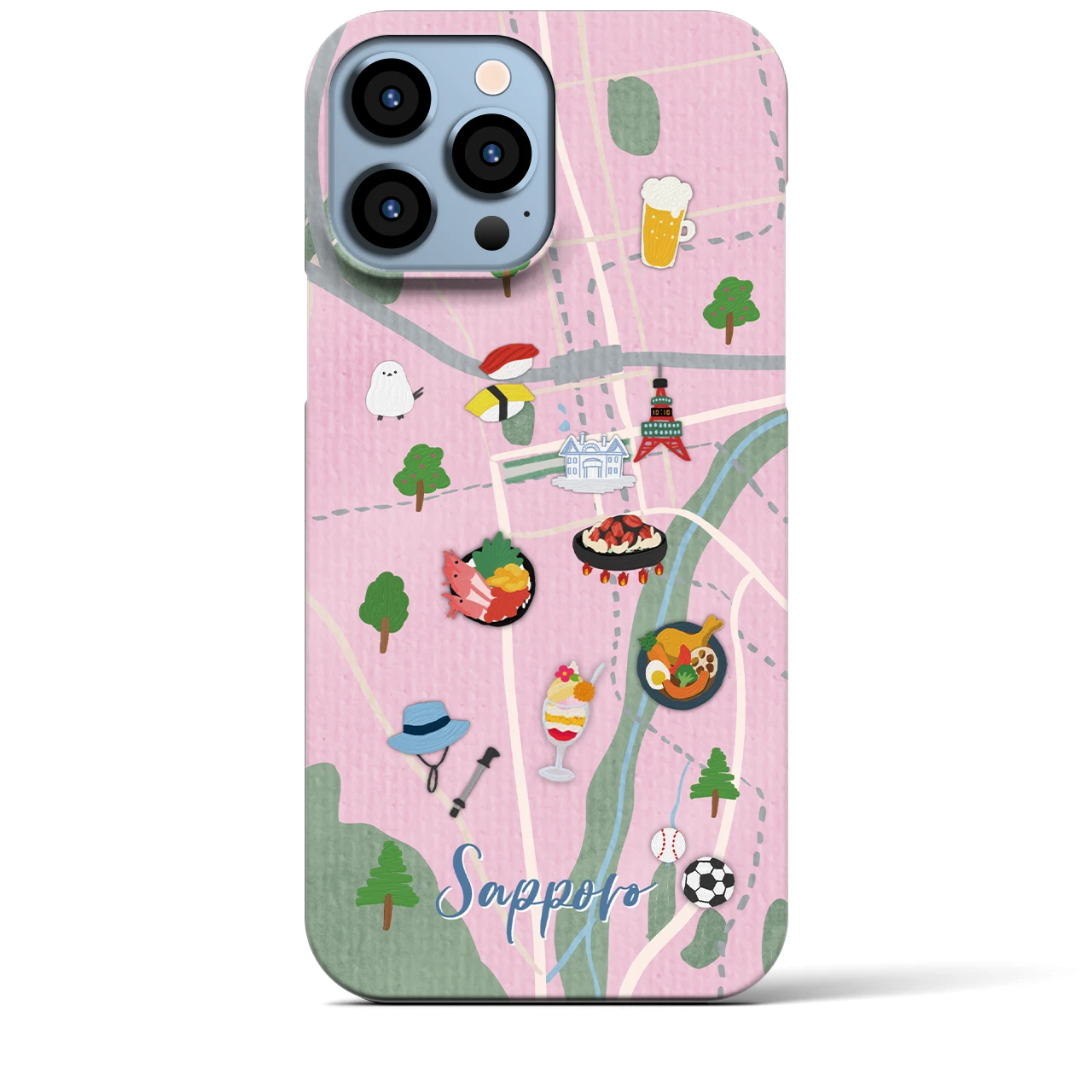 【札幌】Walk & Eat iPhoneケース(バックカバータイプ)