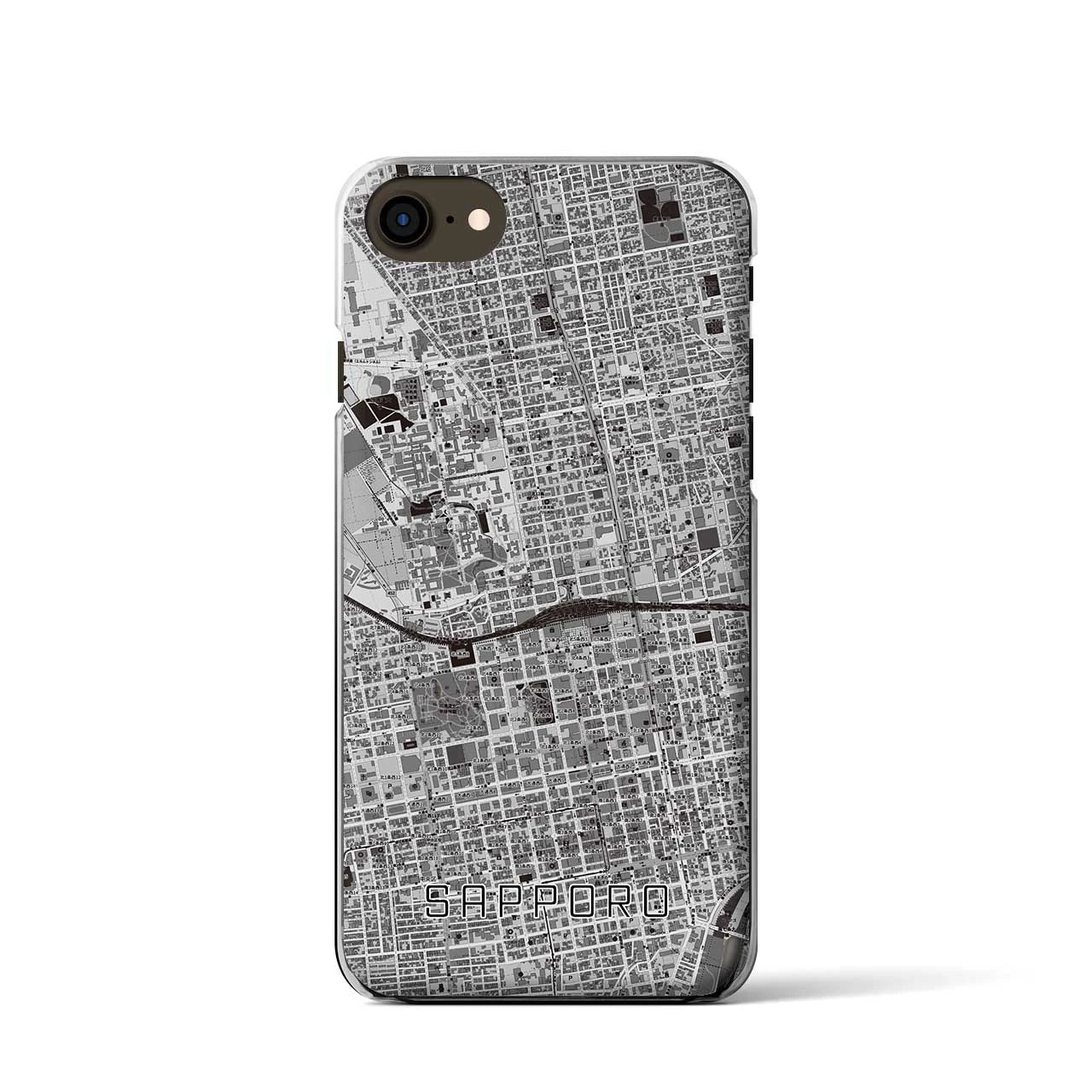 【札幌2(北海道)】地図柄iPhoneケース(クリアタイプ)