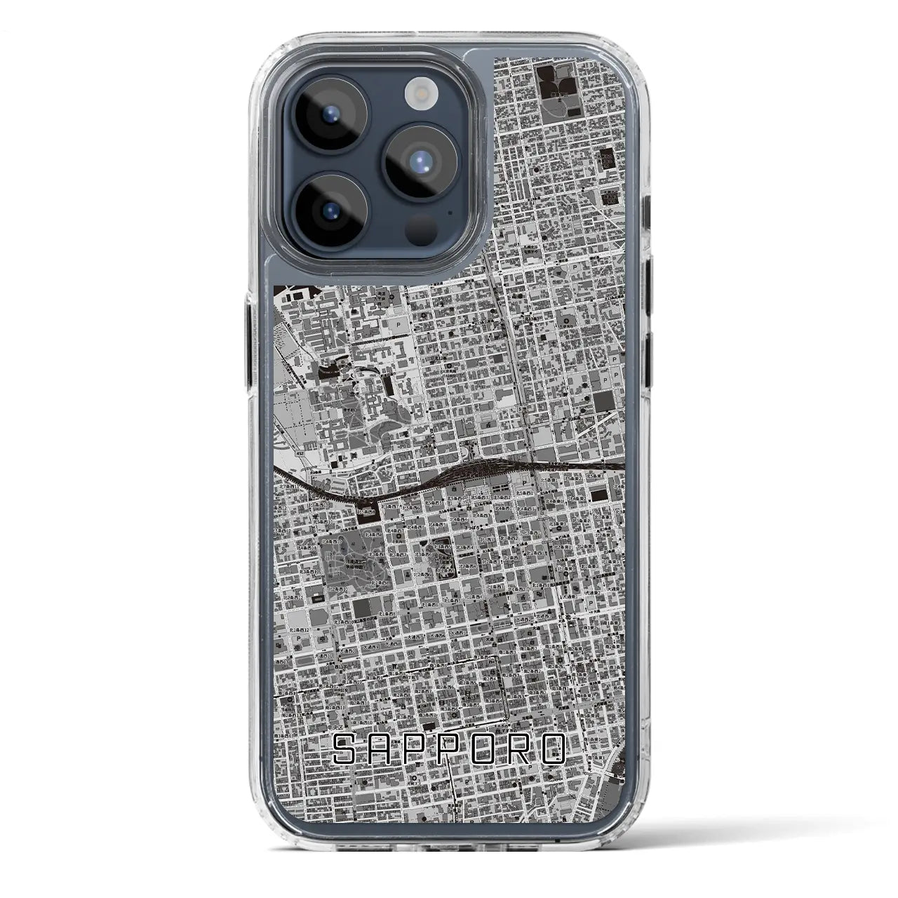 【札幌2(北海道)】地図柄iPhoneケース(MagSafeタイプ)