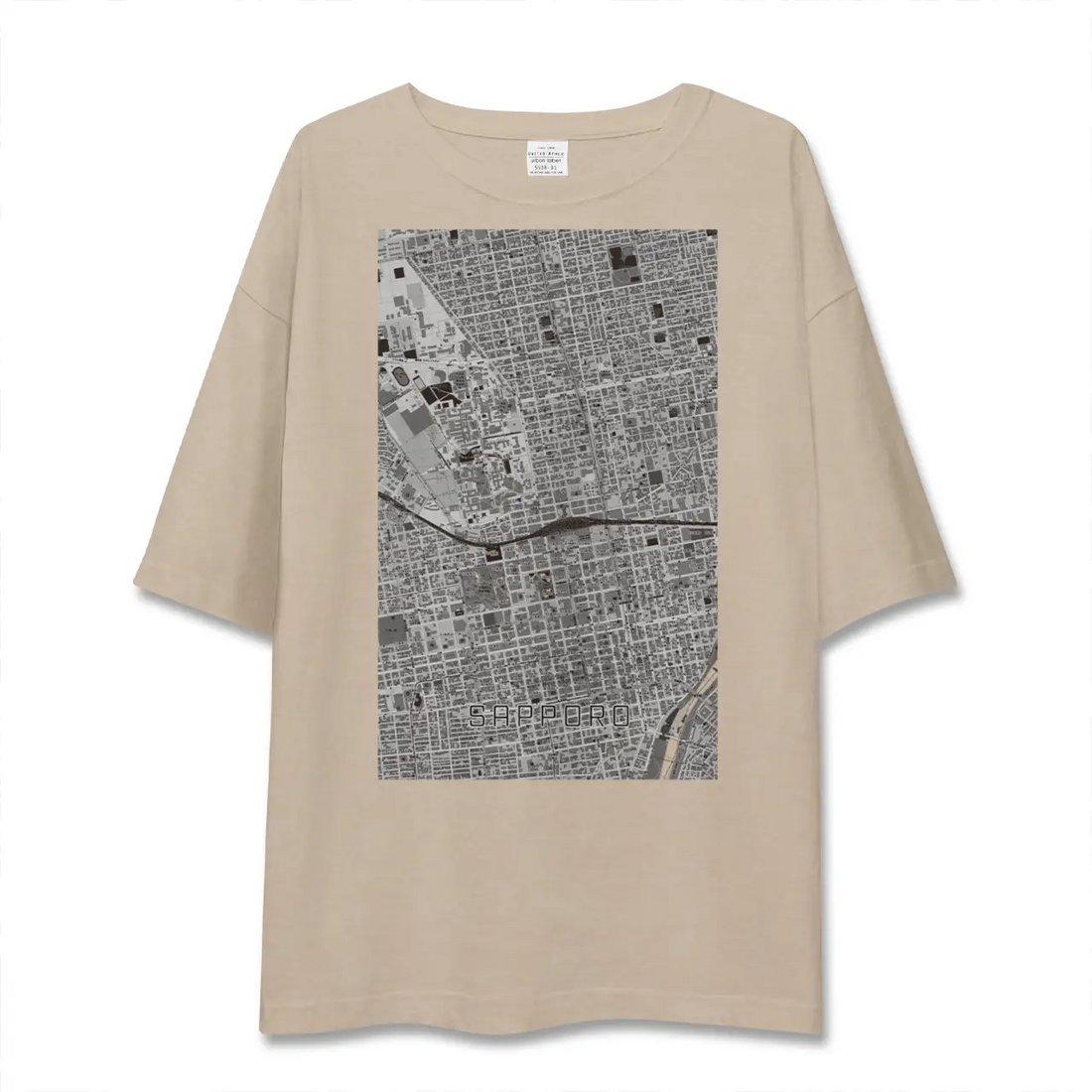 【札幌2(北海道)】地図柄ビッグシルエットTシャツ