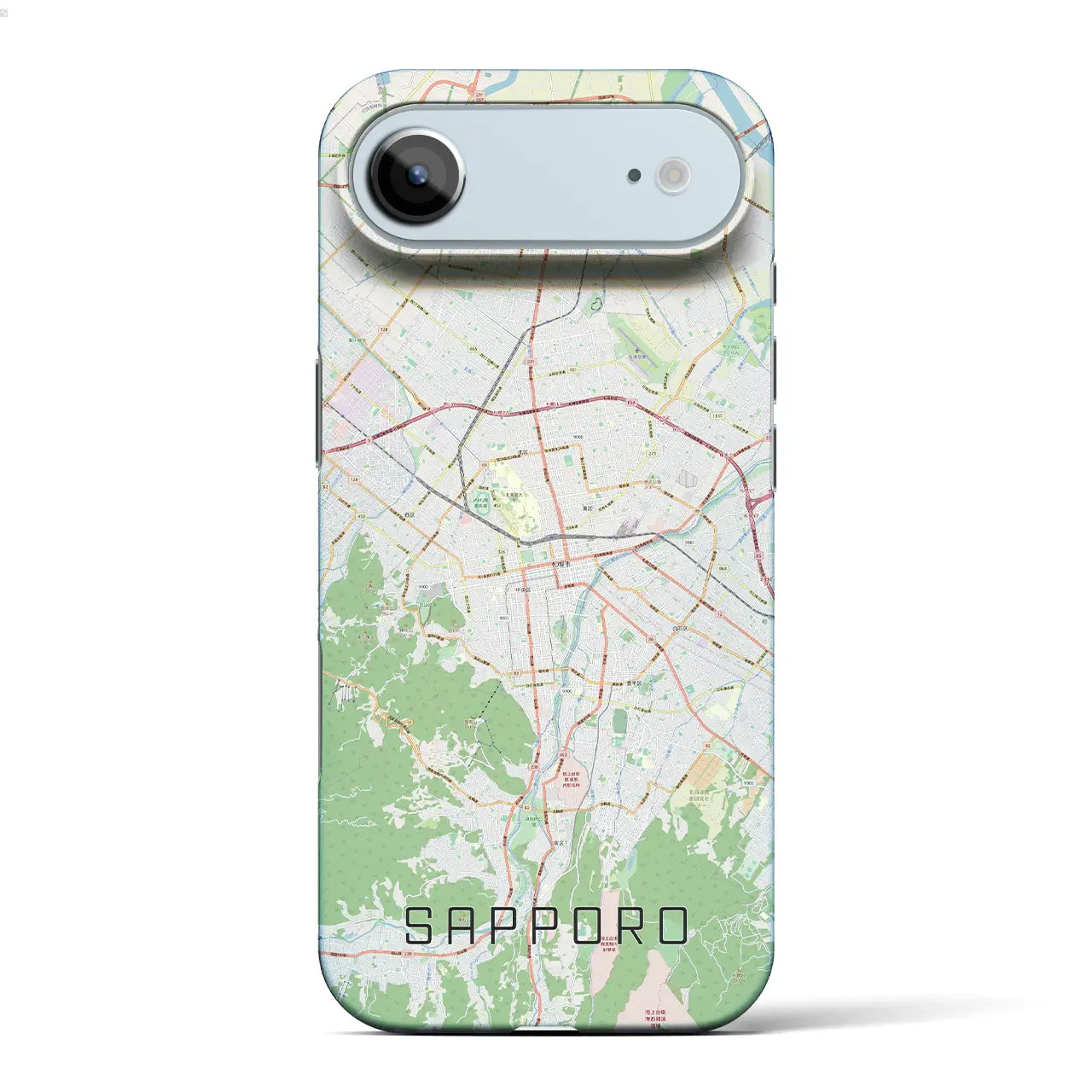 【札幌3(北海道)】地図柄iPhoneケース(バックカバータイプ)