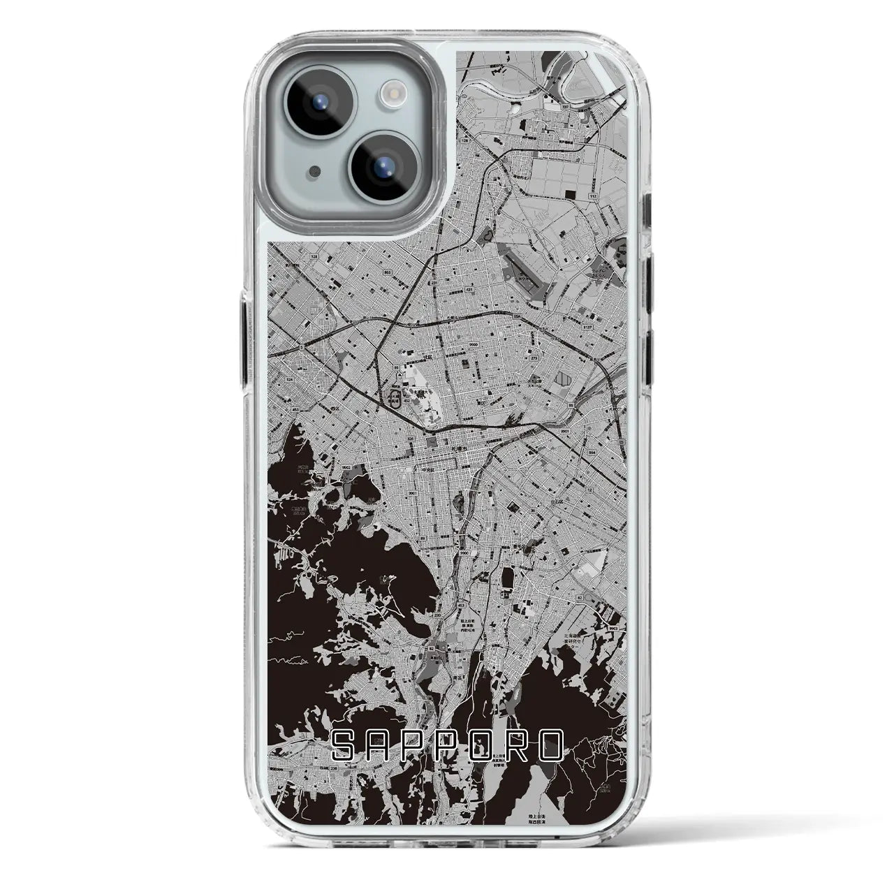 【札幌3(北海道)】地図柄iPhoneケース(MagSafeタイプ)