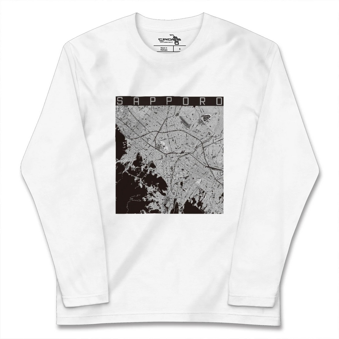 【札幌3(北海道)】地図柄ロングスリーブTシャツ