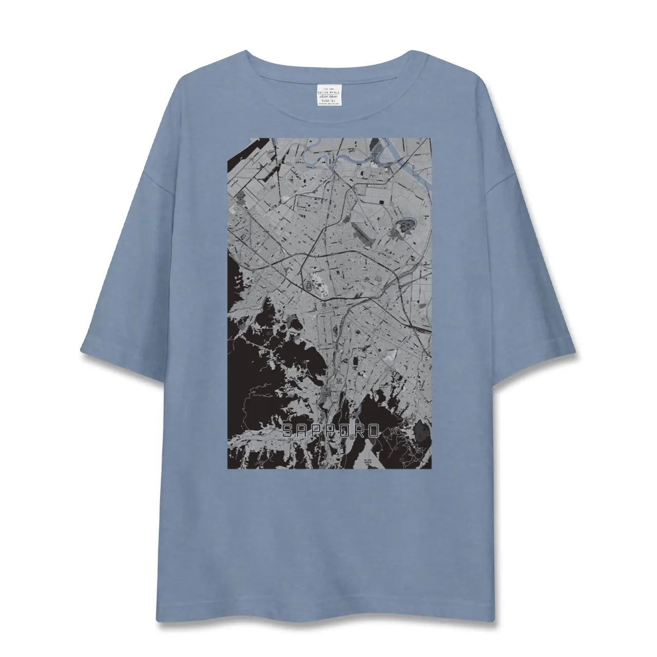 【札幌3(北海道)】地図柄ビッグシルエットTシャツ