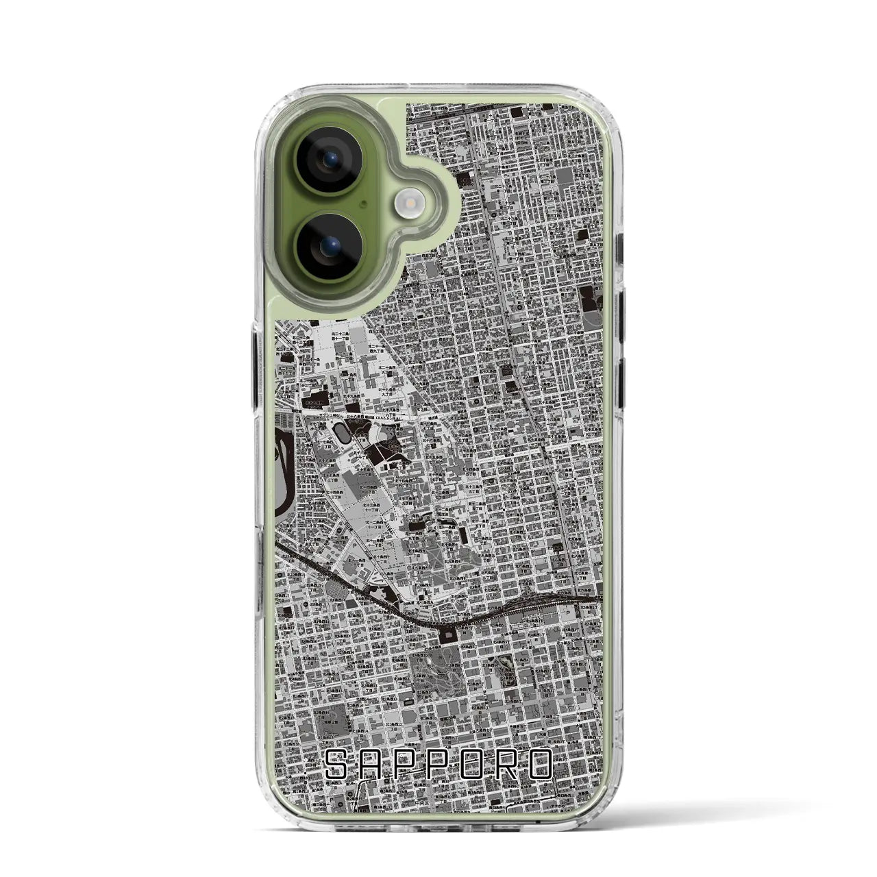 【札幌4(北海道)】地図柄iPhoneケース(MagSafeタイプ)