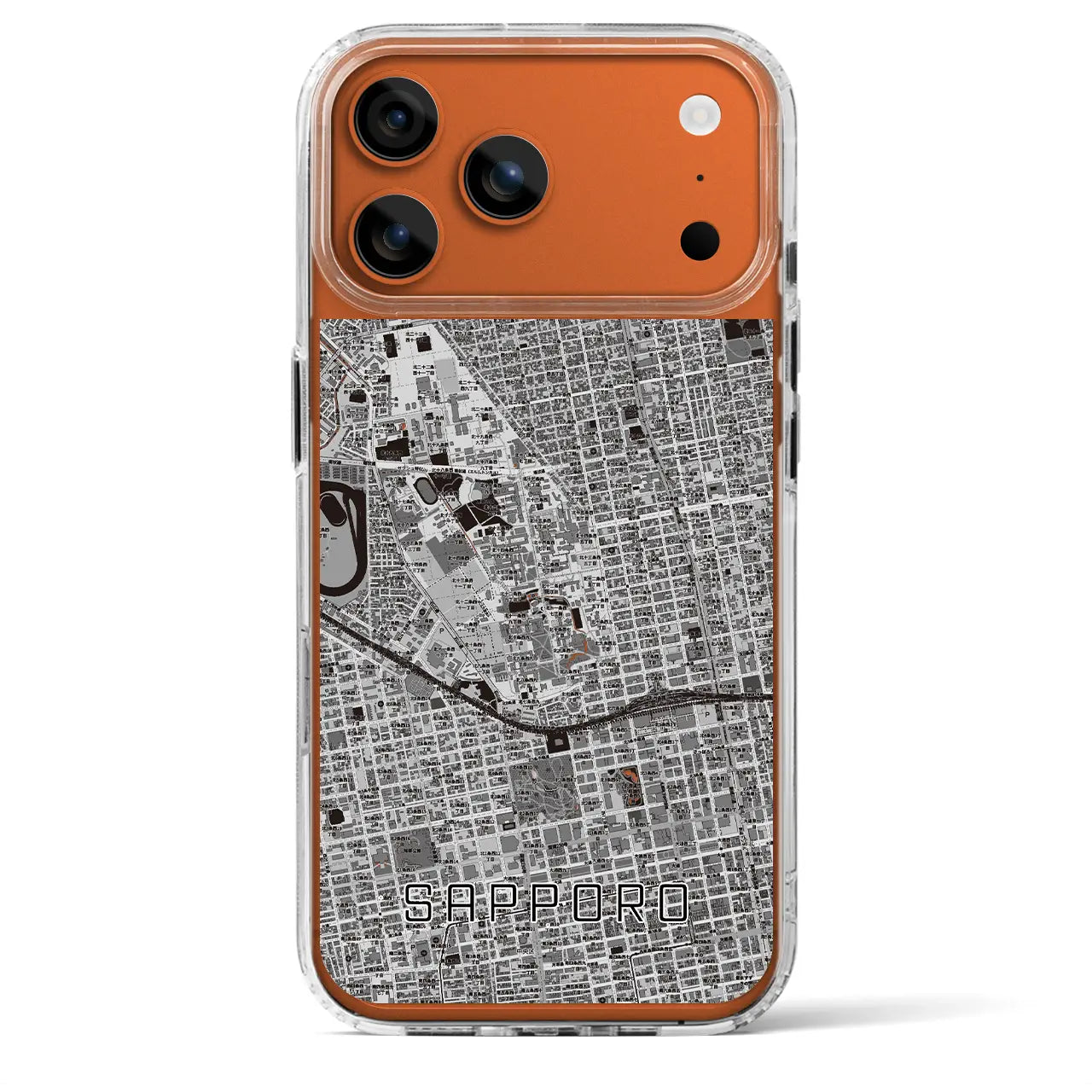 【札幌4(北海道)】地図柄iPhoneケース(MagSafeタイプ)