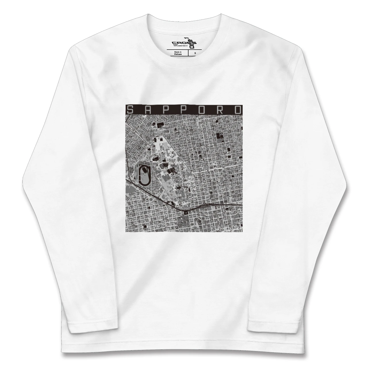 【札幌4(北海道)】地図柄ロングスリーブTシャツ