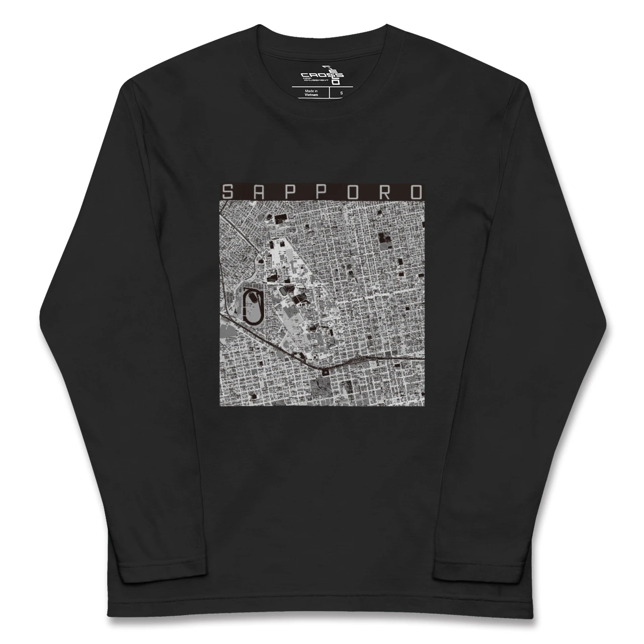 【札幌4(北海道)】地図柄ロングスリーブTシャツ