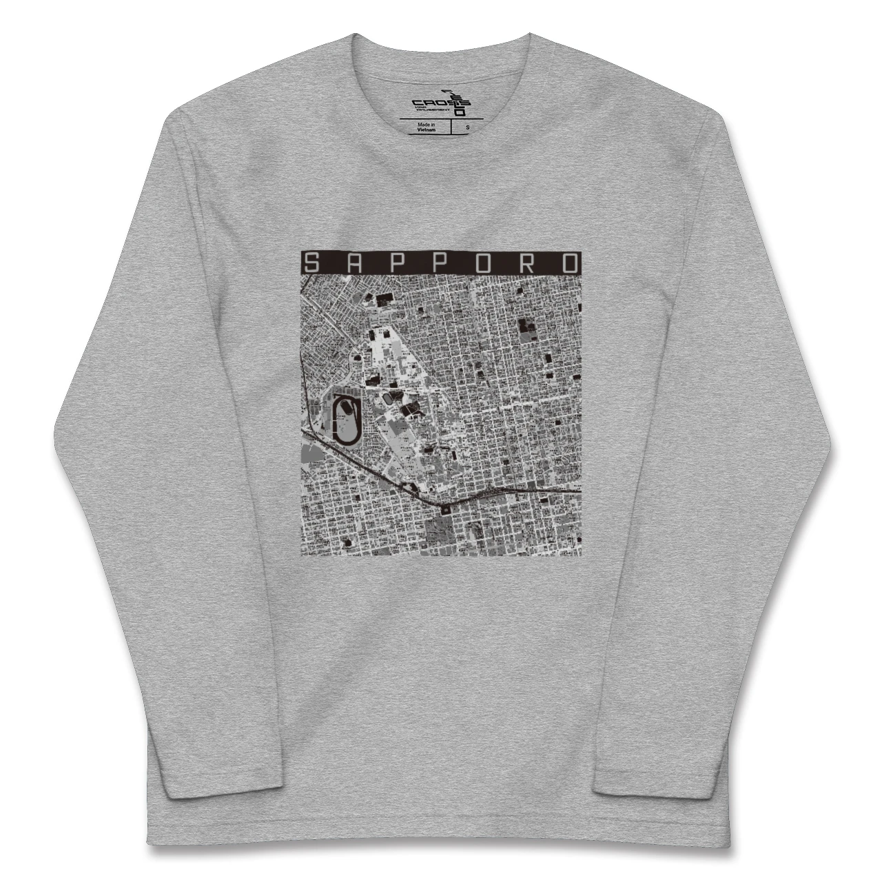【札幌4(北海道)】地図柄ロングスリーブTシャツ