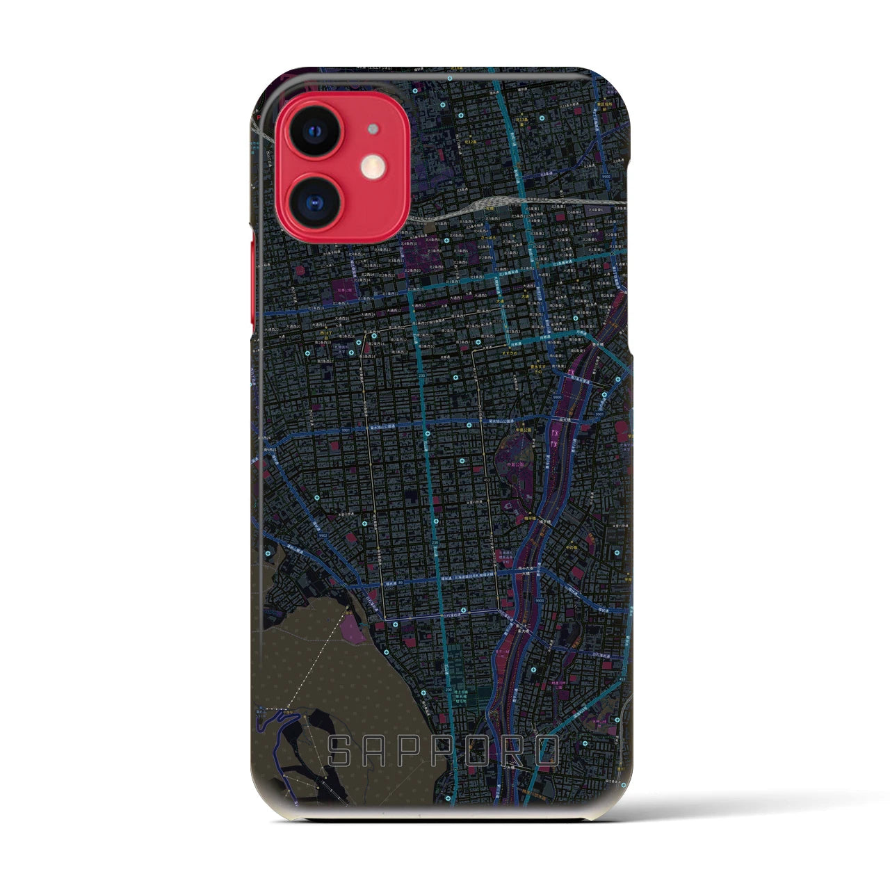 【札幌(北海道)】地図柄iPhoneケース(バックカバータイプ)