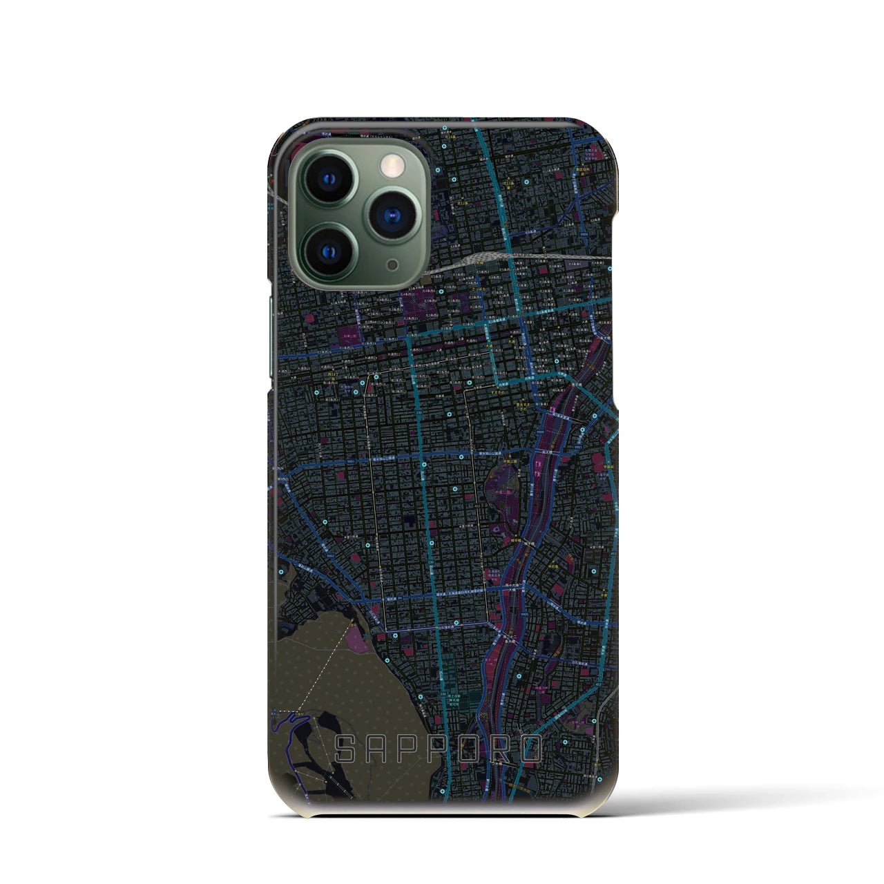 【札幌(北海道)】地図柄iPhoneケース(バックカバータイプ)