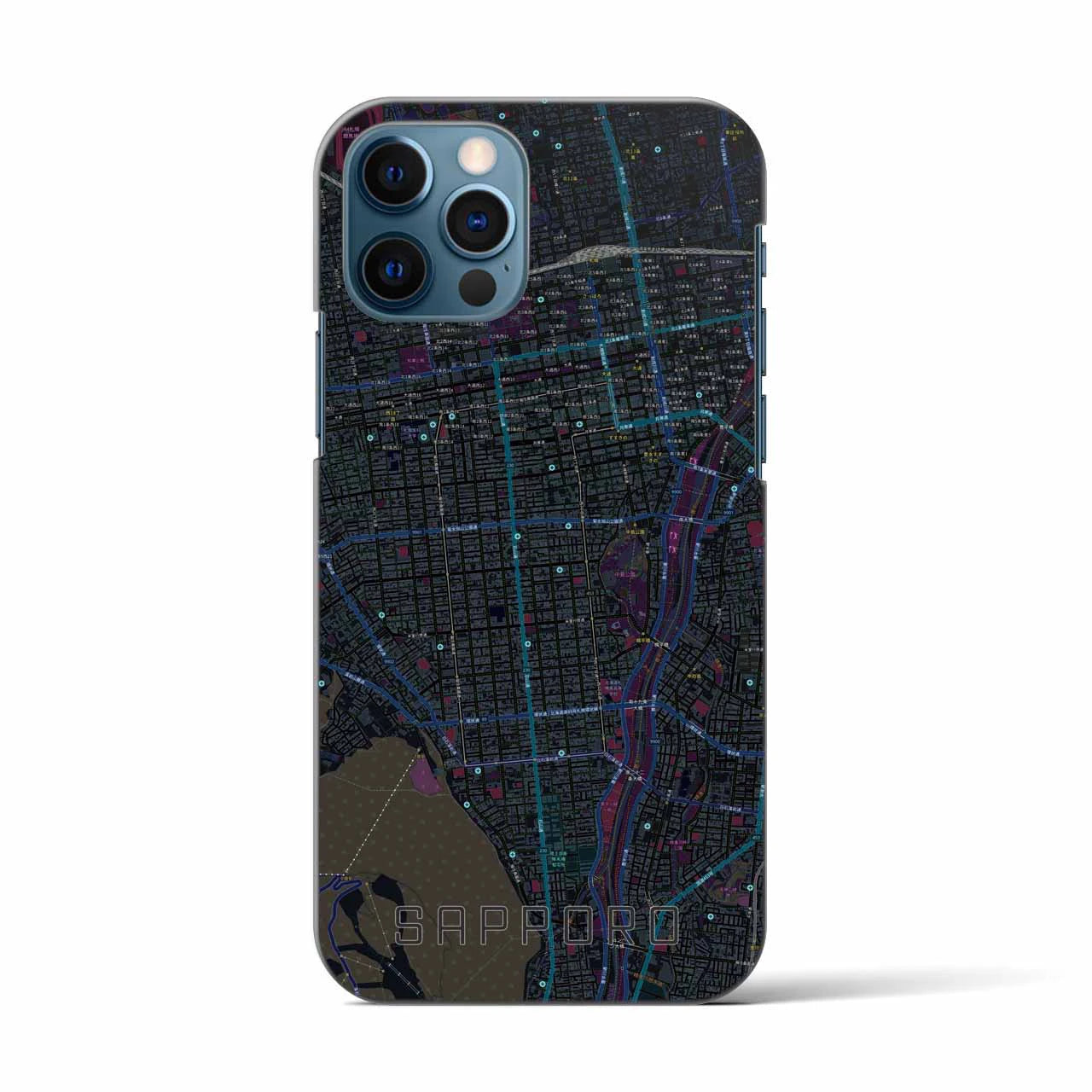 【札幌(北海道)】地図柄iPhoneケース(バックカバータイプ)