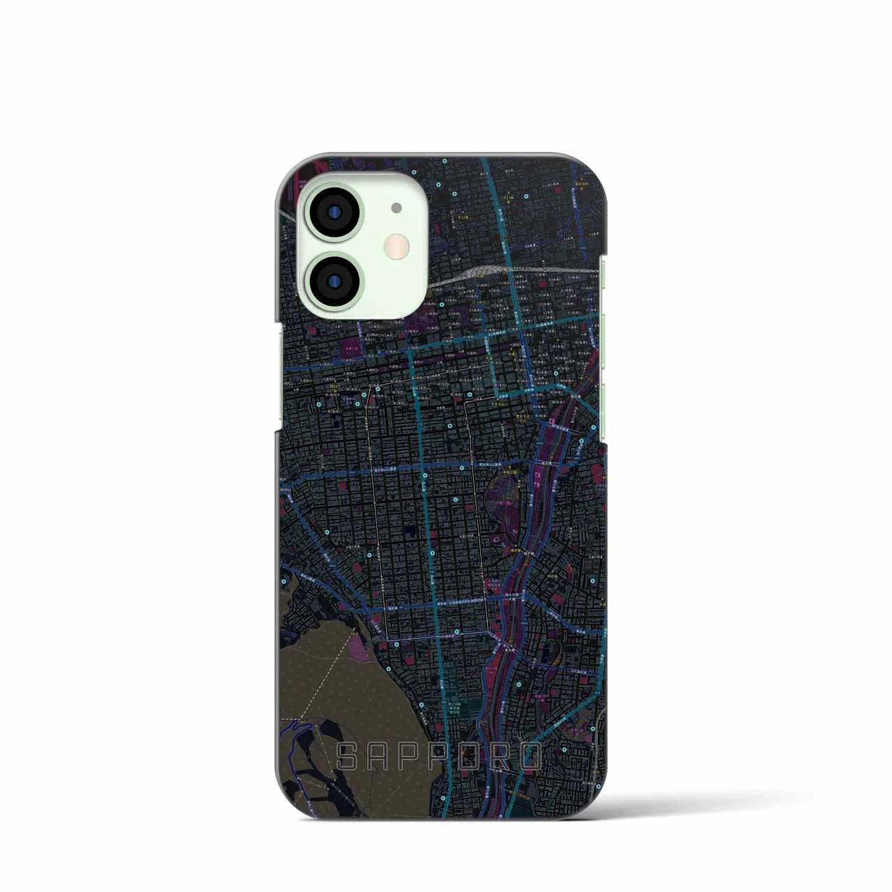 【札幌(北海道)】地図柄iPhoneケース(バックカバータイプ)