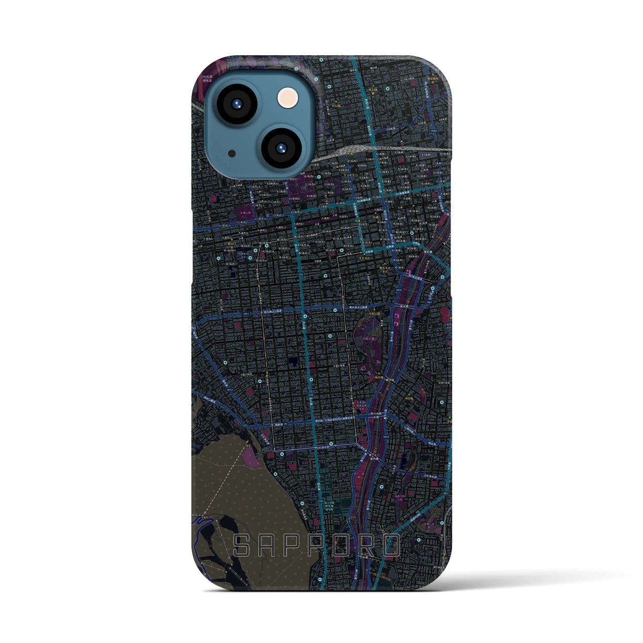 【札幌(北海道)】地図柄iPhoneケース(バックカバータイプ)