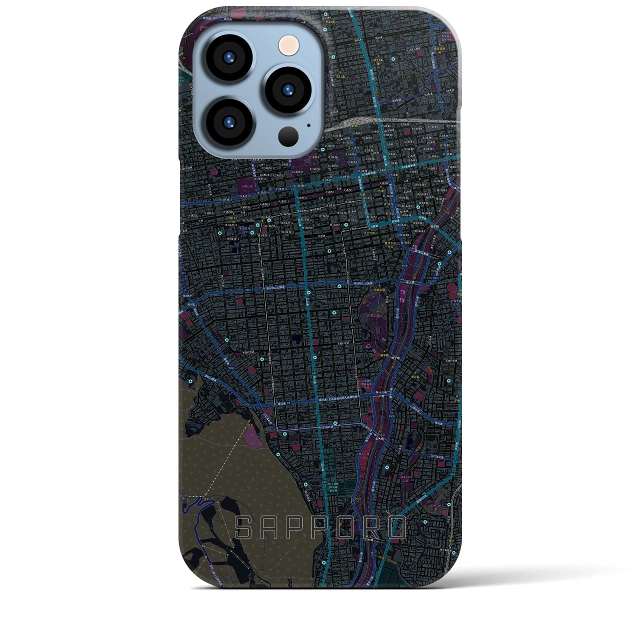 【札幌(北海道)】地図柄iPhoneケース(バックカバータイプ)